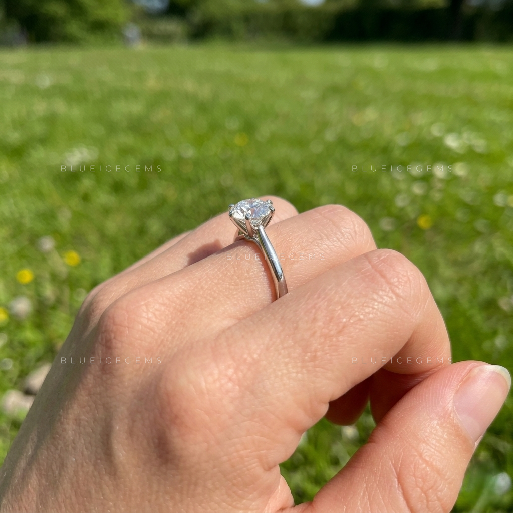 Round Brilliant Cut Hidden Halo Romantic Anniversary Treasure Ring
