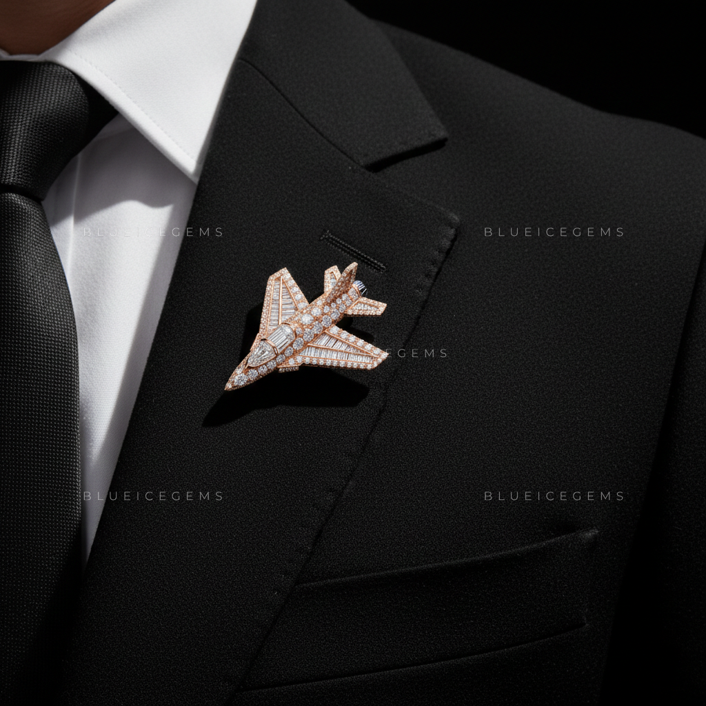 The Mach Sovereign: Bespoke Fighter Jet Statement Brooch