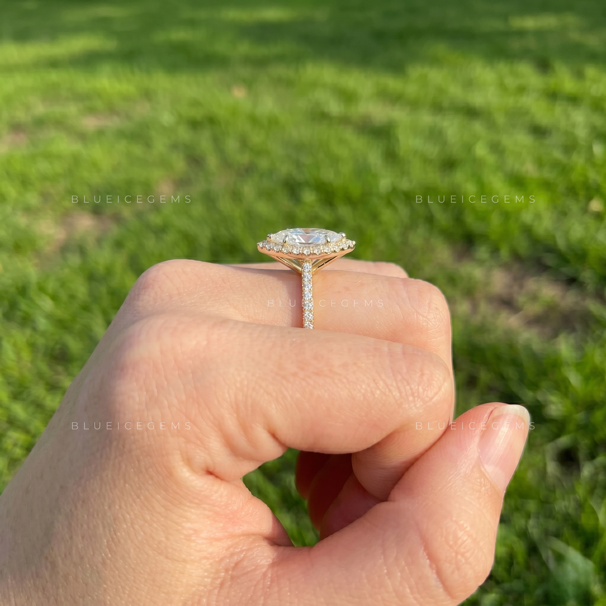 Elegance Personified Marquise Cut Halo Solitaire Engagement Ring