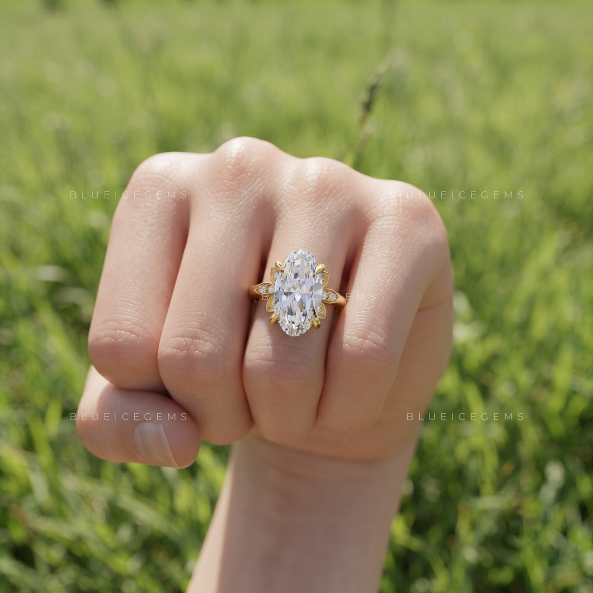 The Elowen Sculpted Floral Engagement Ring