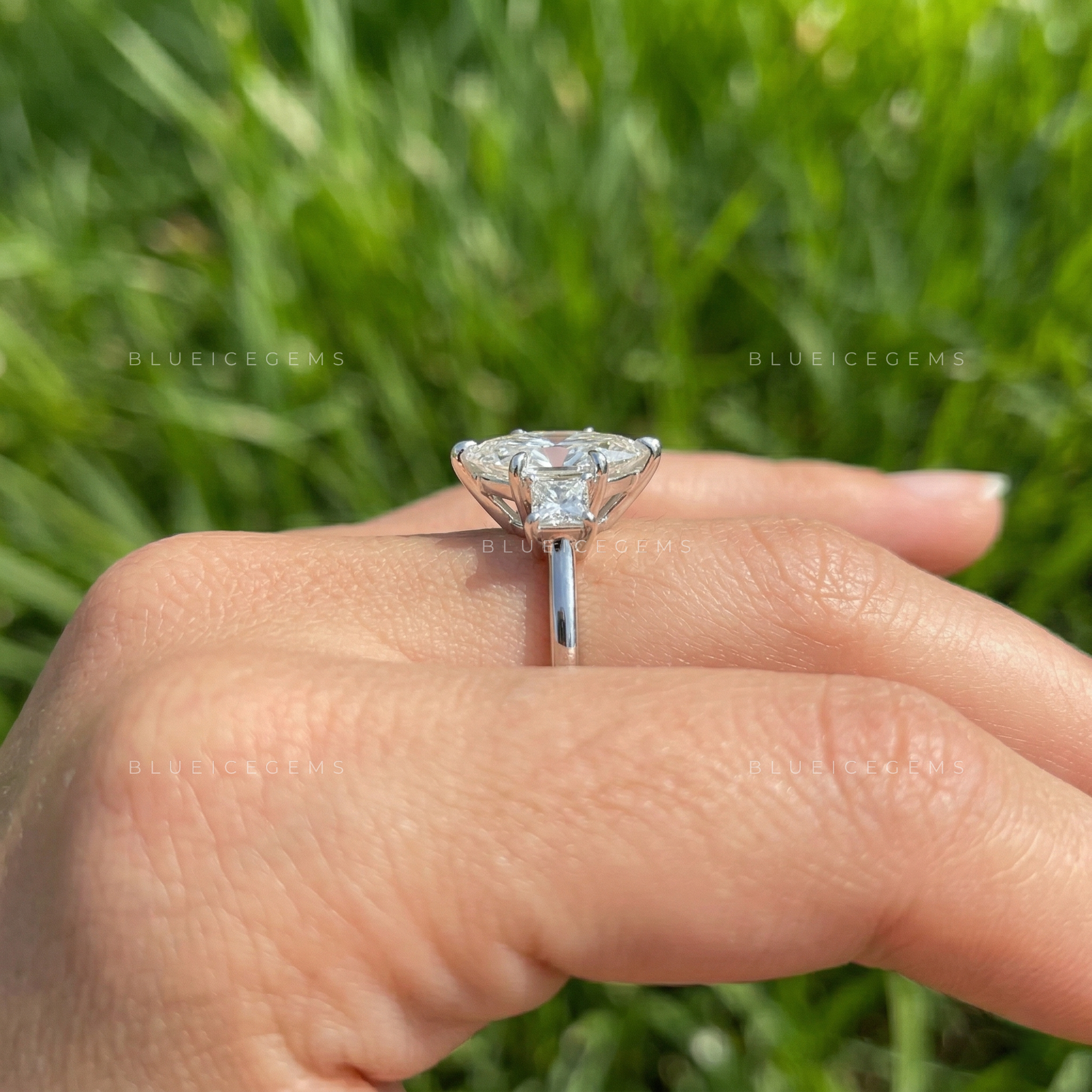 Imperial Sophistication Dutch Marquise and Princess Cut Trilogy Ring