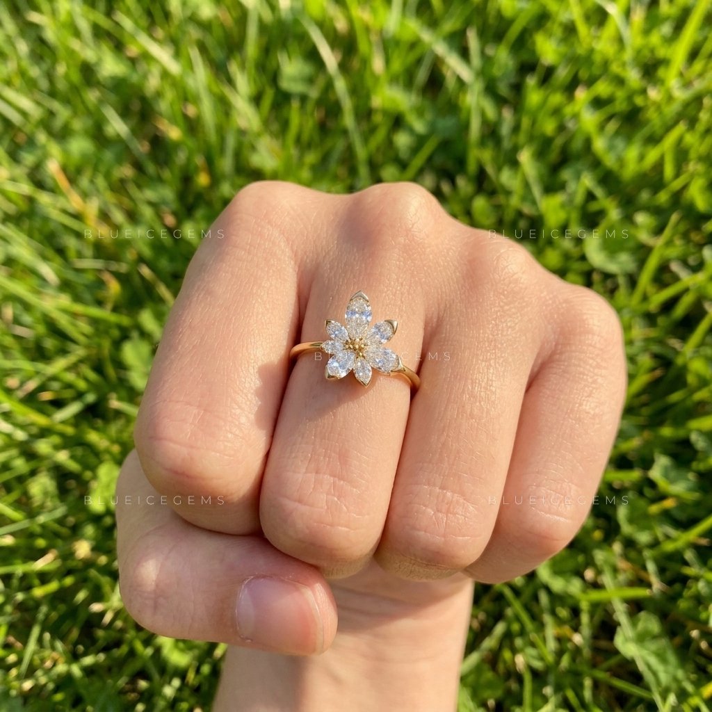 The "Ethereal Bloom" Pear Cluster: A Romantic Floral Statement