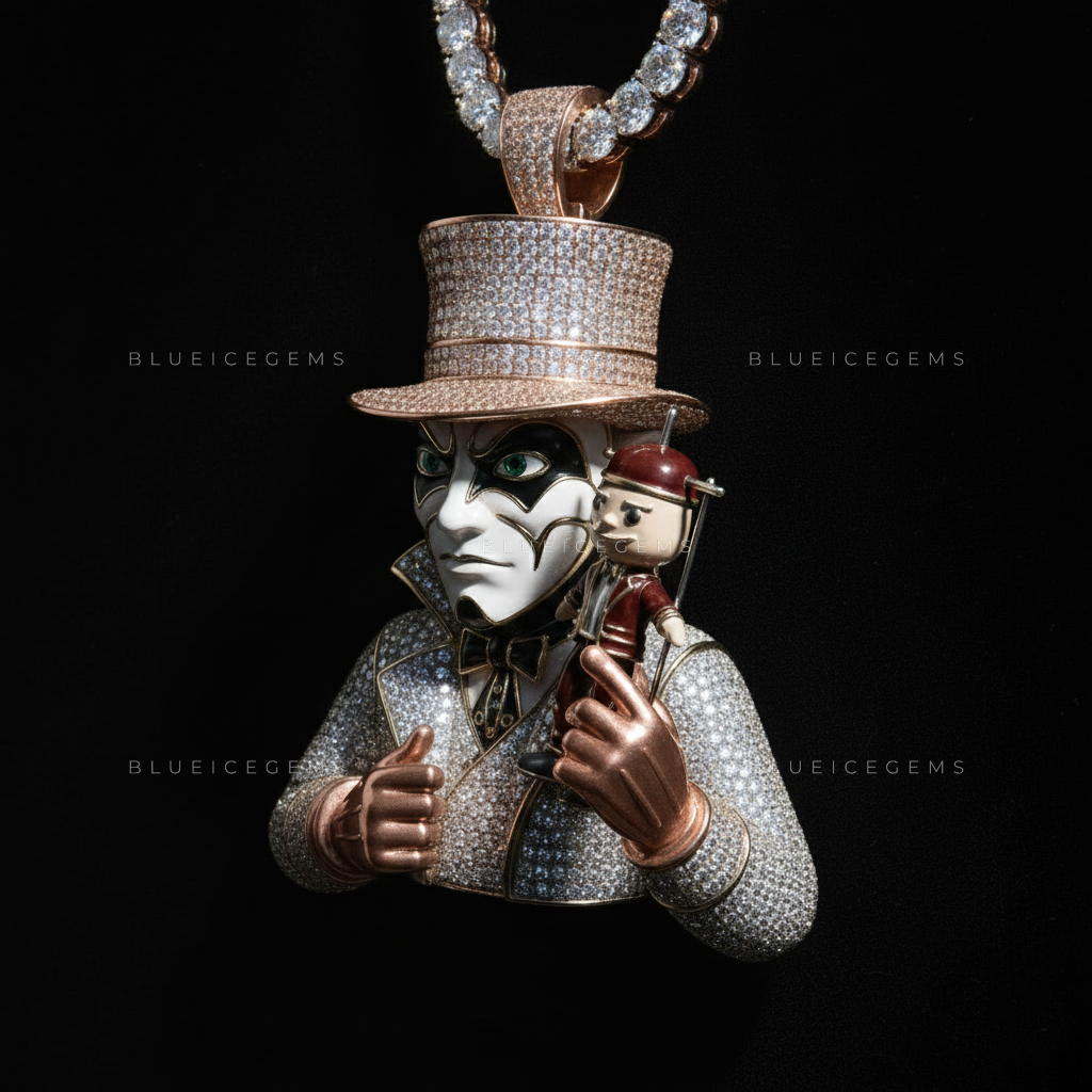 The Marionette Master: Rose Gold Top-Hat & Diamond-Inlay Puppeteer Sovereign