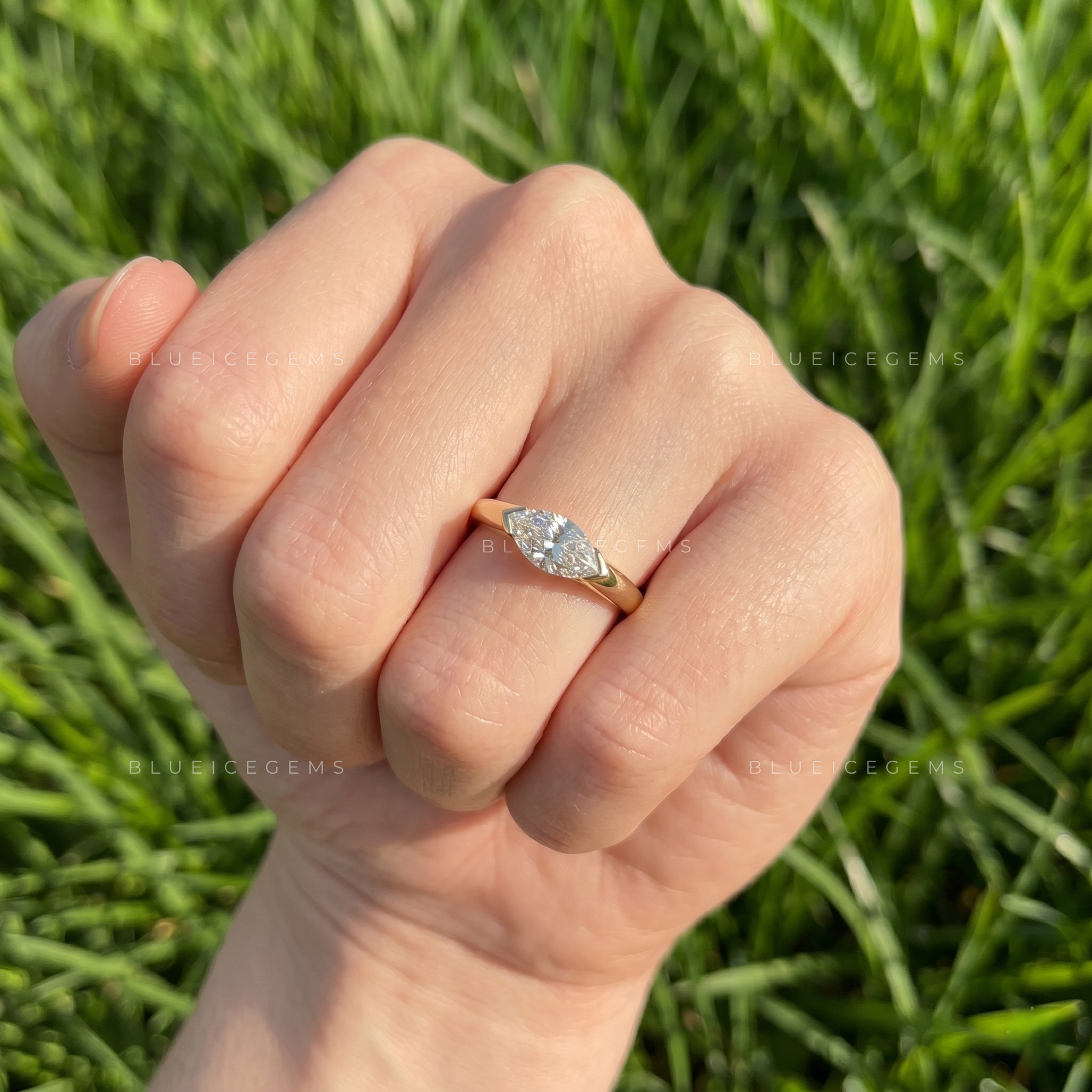 Alora Marquise Cut Classic Silhouette Solitaire Engagement Ring
