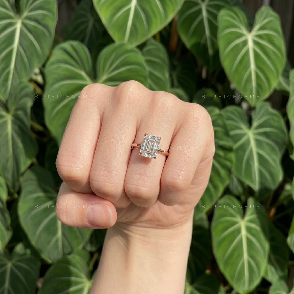 Elegance Unveiled Criss Cut Tulip Solitaire Engagement Ring