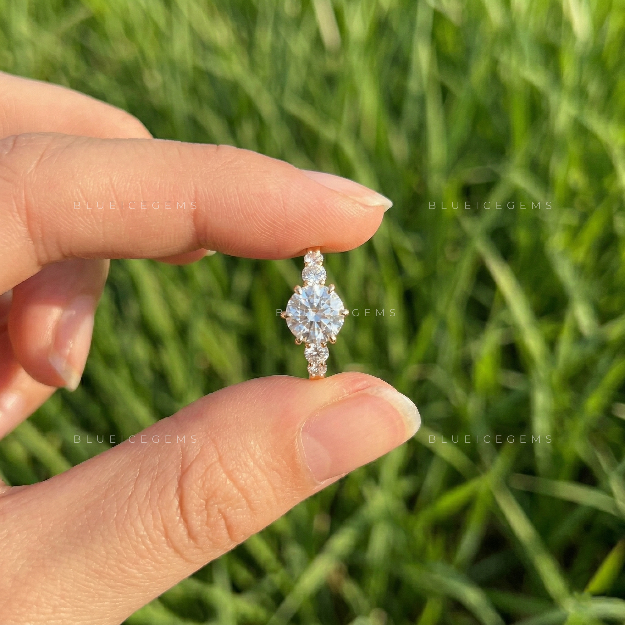 The "Everyday Icon" Dainty Round Brilliant Claw Prong Promise Ring