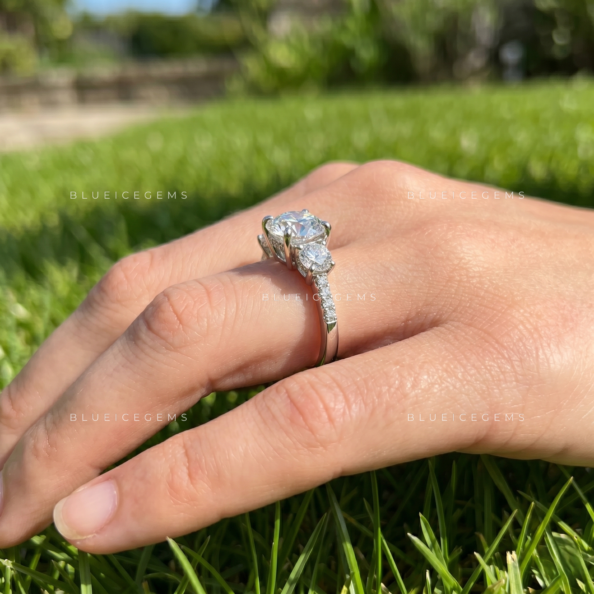 Infinite Sparkle Round Cut Multi-Stone Engagement Ring