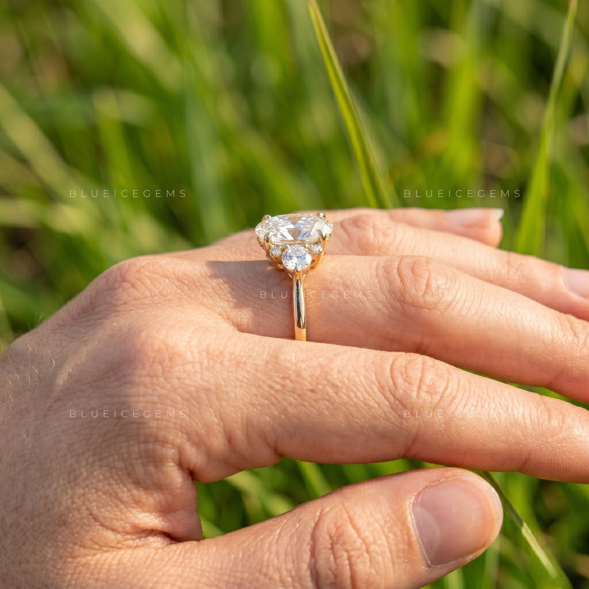 Antique Elegance Oval Brilliant Cut Art Deco Engagement Ring