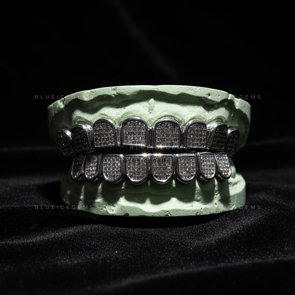 Glacier Peak Double-Row Diamond Grillz