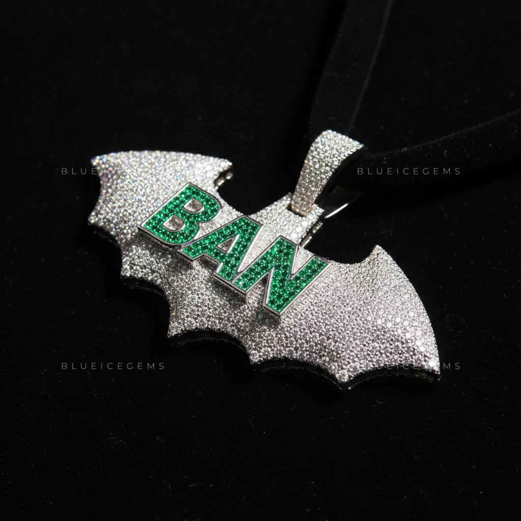 The "BAN" Dark Knight: Emerald-Flooded Script & Bat-Wing Sovereign