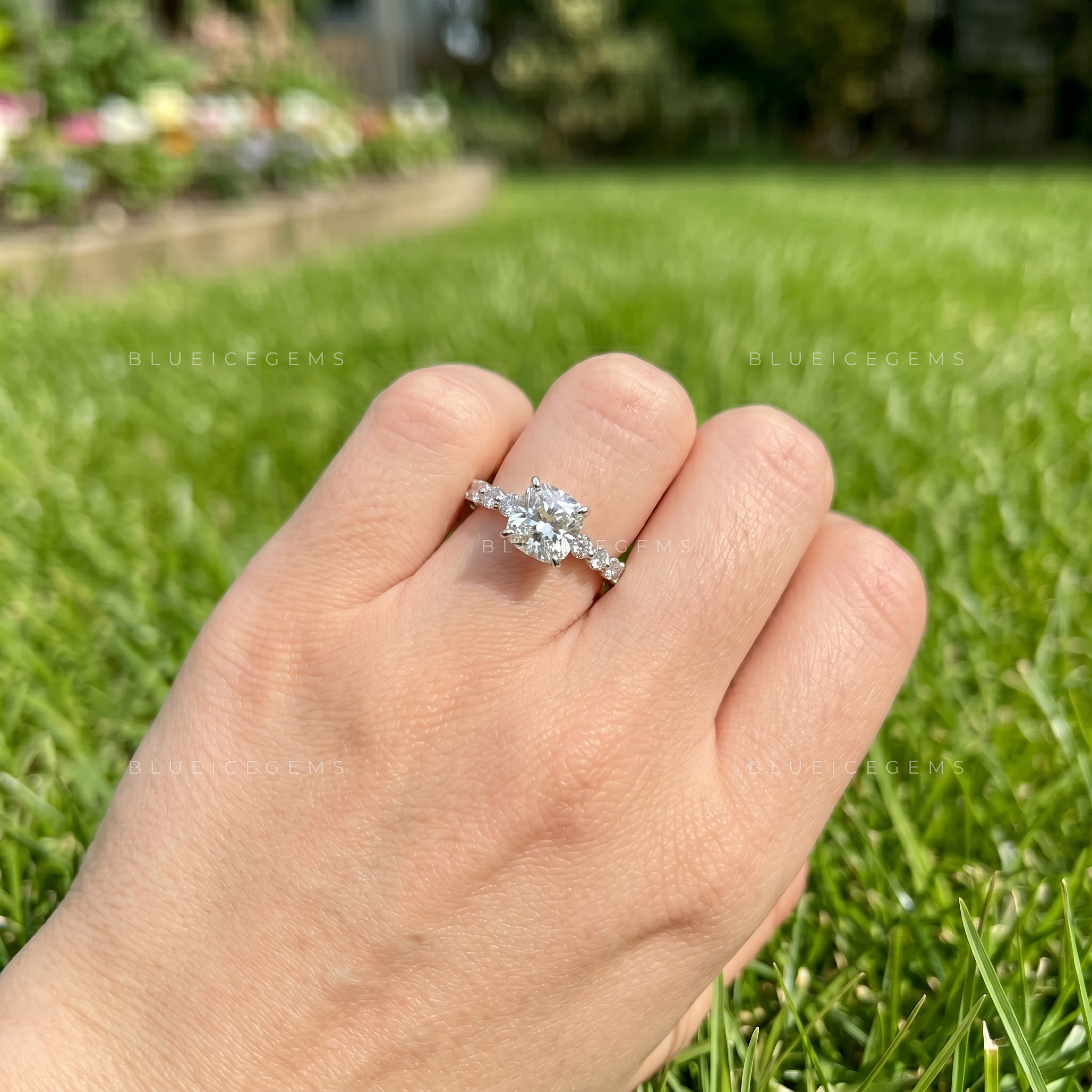 Enchanted Cushion Brilliant Cut Mid-Century Heirloom Engagement Ring