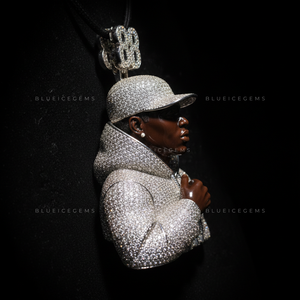 The "88" Legacy Portrait: 3D Urban Figurine & Diamond-Hoodie Sovereign