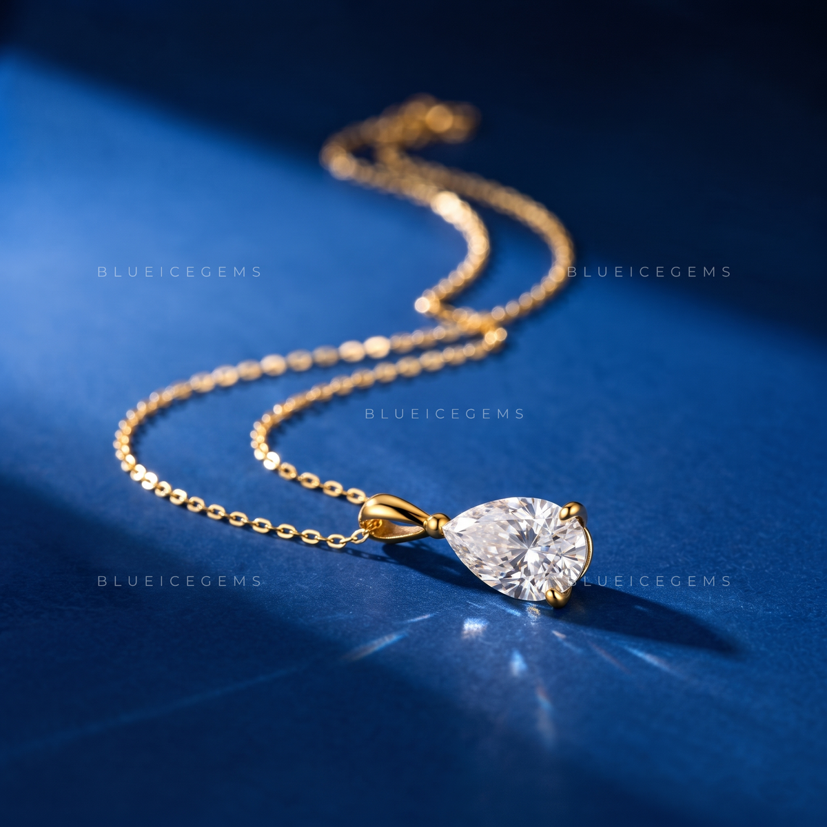 Pear Solitaire Diamond Pendant