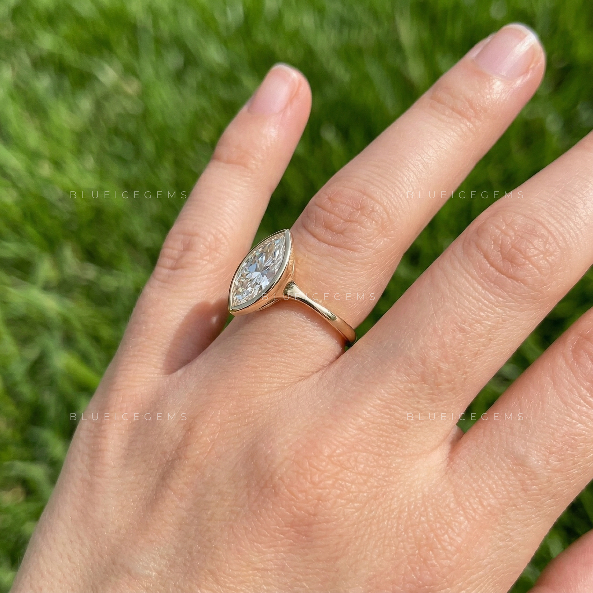 Regal Silhouette Marquise Cut Solitaire Ring