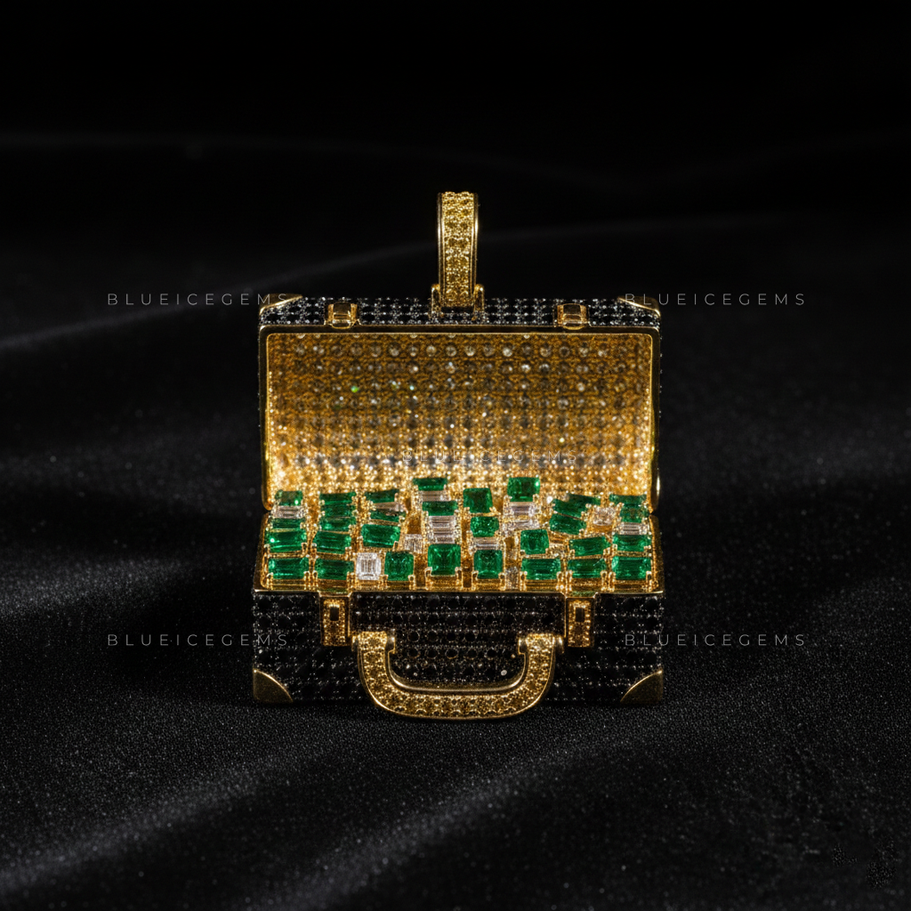 The "Wealth Case" Vault: Onyx Briefcase & Emerald-Cash Sovereign