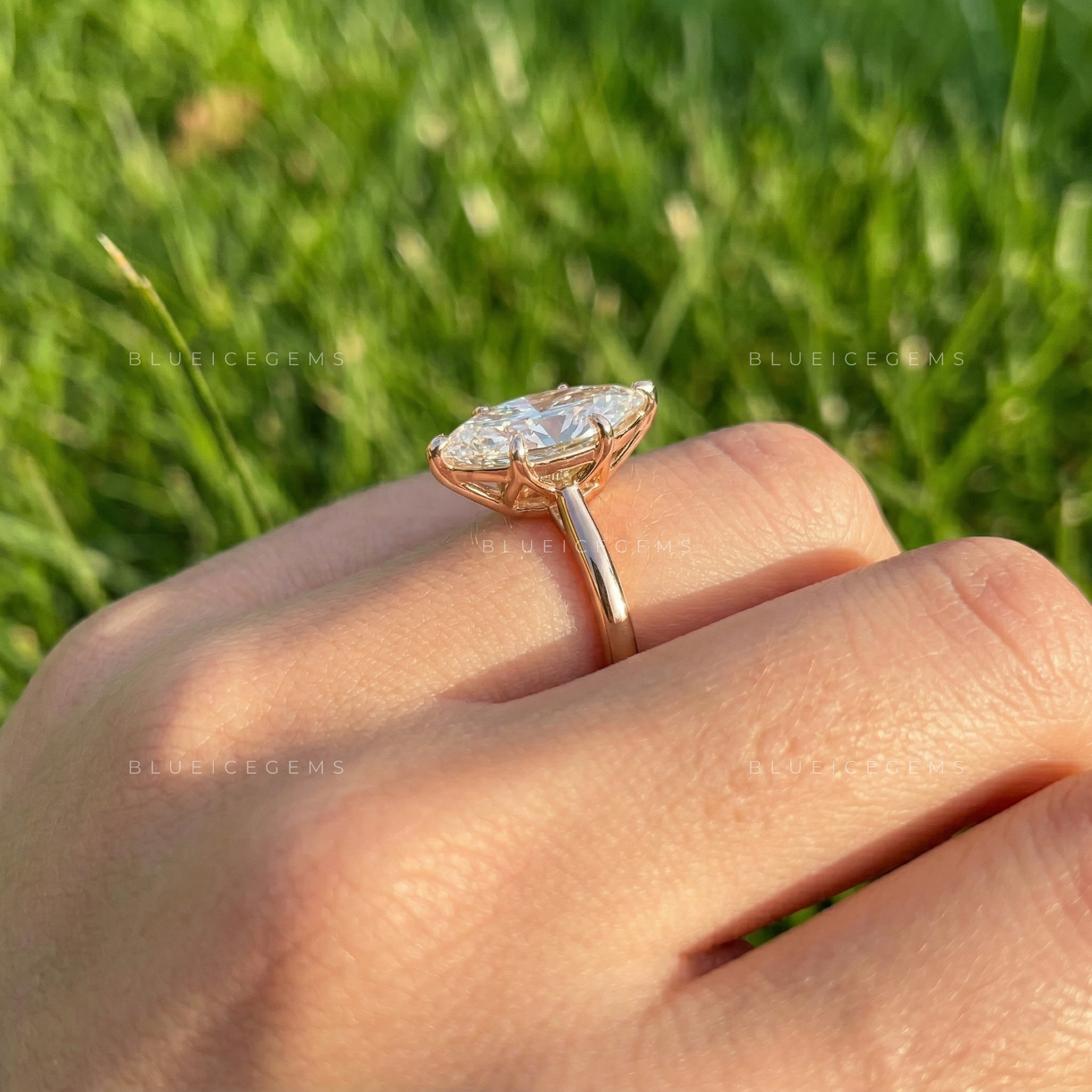 Regal Silhouette Dutch Marquise Cut Lab Grown Diamond Ring