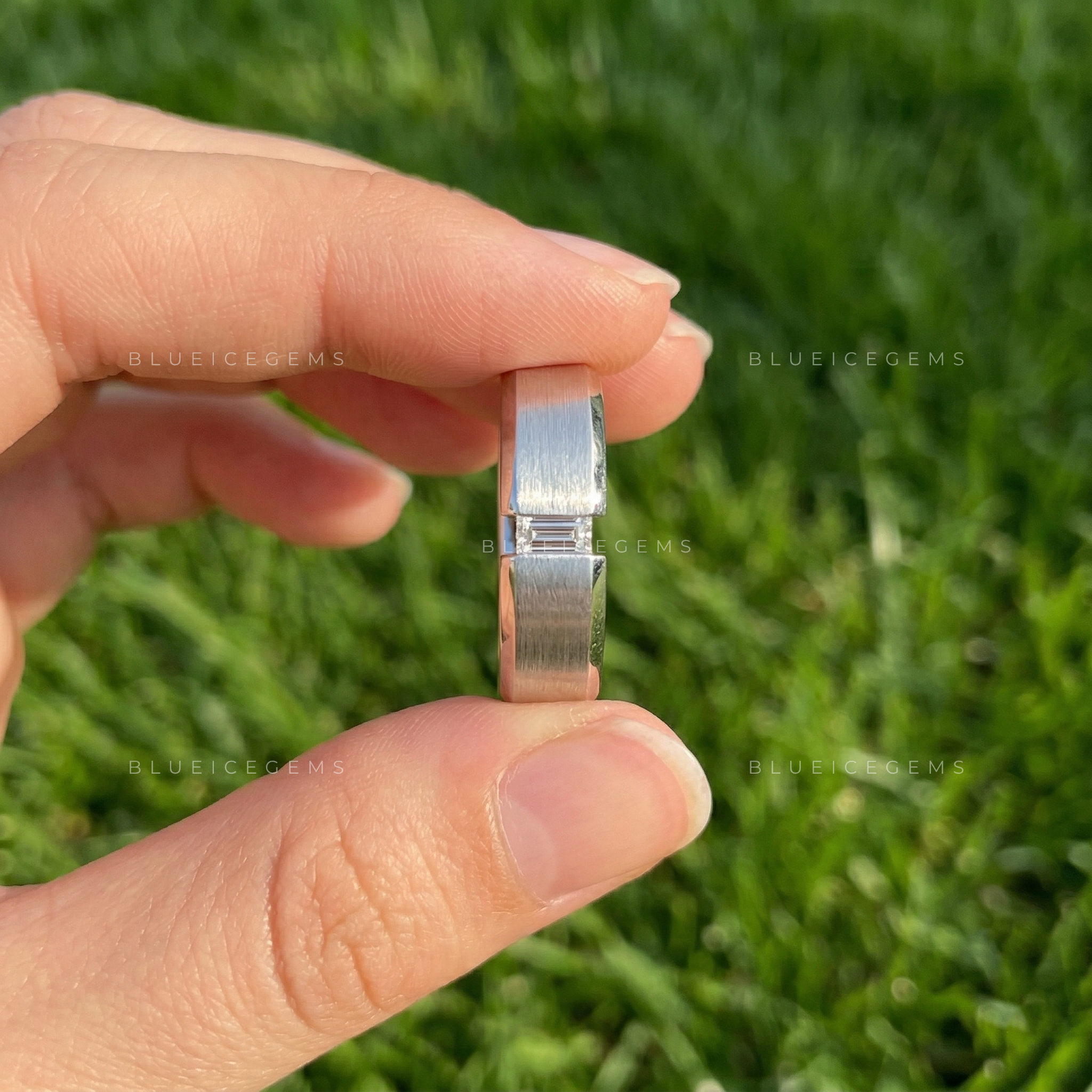 The "Urban Edge" Baguette Solitaire: A Bold Men’s Statement Ring