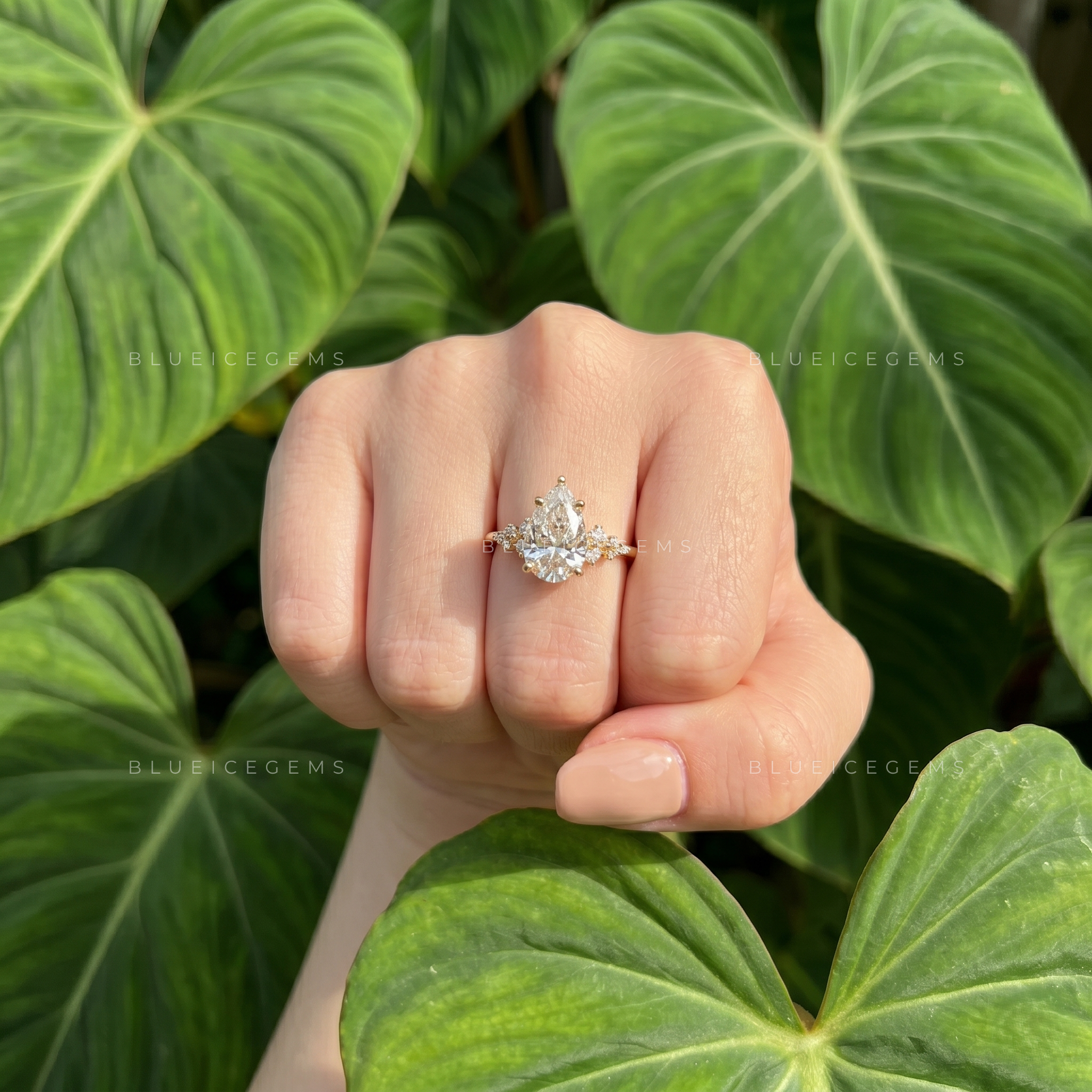 Serenade of Elegance Pear Cut Teardrop Engagement Ring