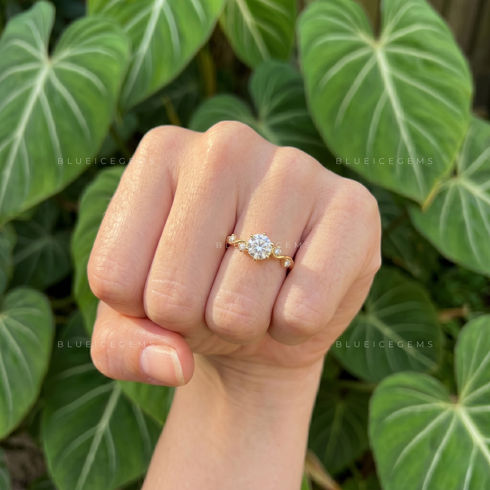 Vintage Inspired Round Cut Delicate Diamond Engagement Ring