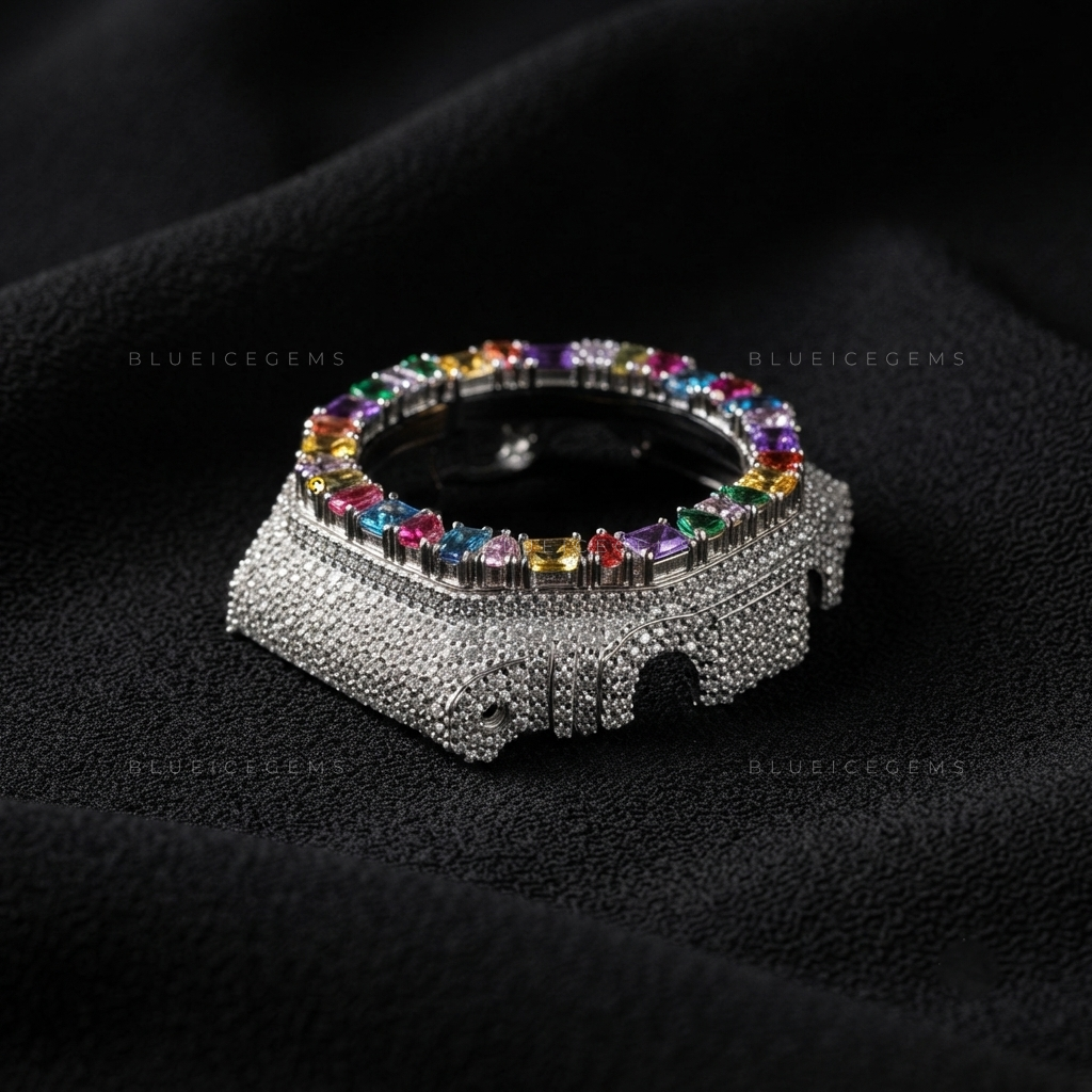 Spectrum Royale GA2100 Iced Bezel – 8.455 CT Moissanite