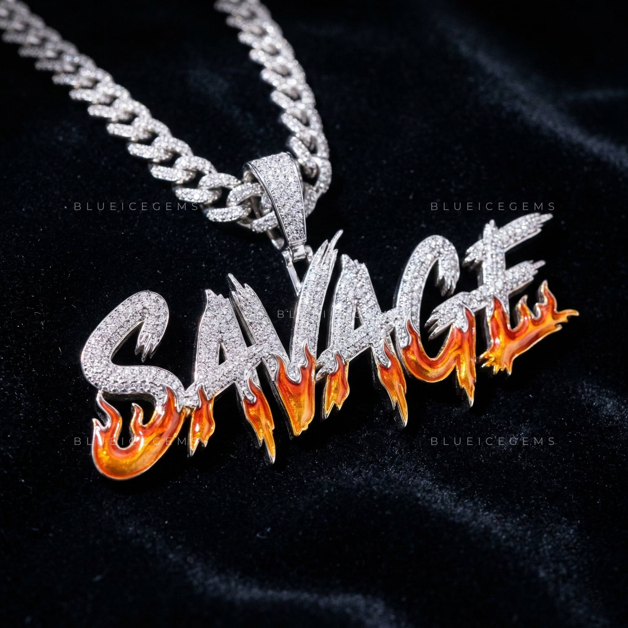 The "SAVAGE" Ignition: Graff-Style Script & Eternal Flame Enamel Sovereign