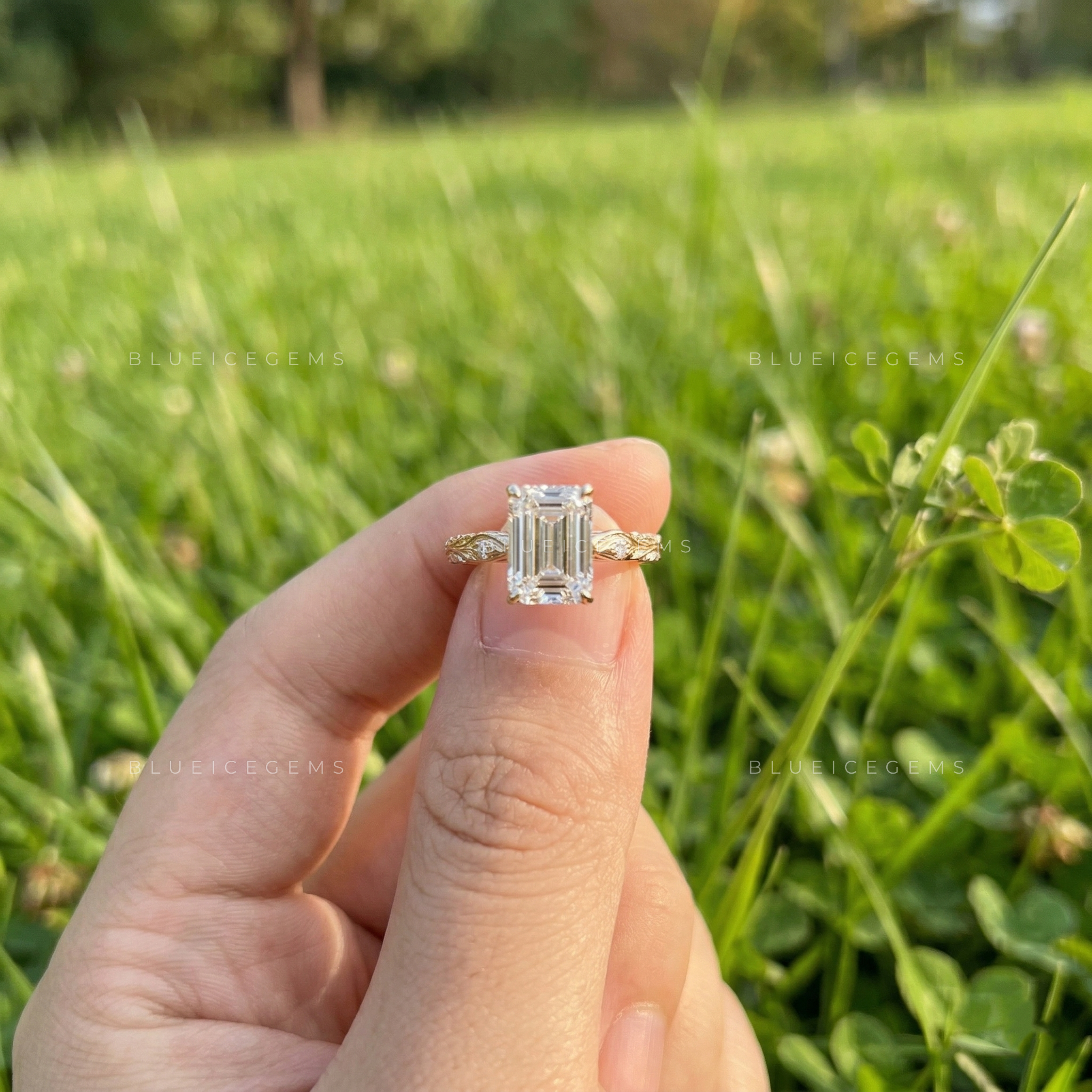The "Vintage Glam" Emerald Cut Trio: Art Deco Vibes & Modern Edge