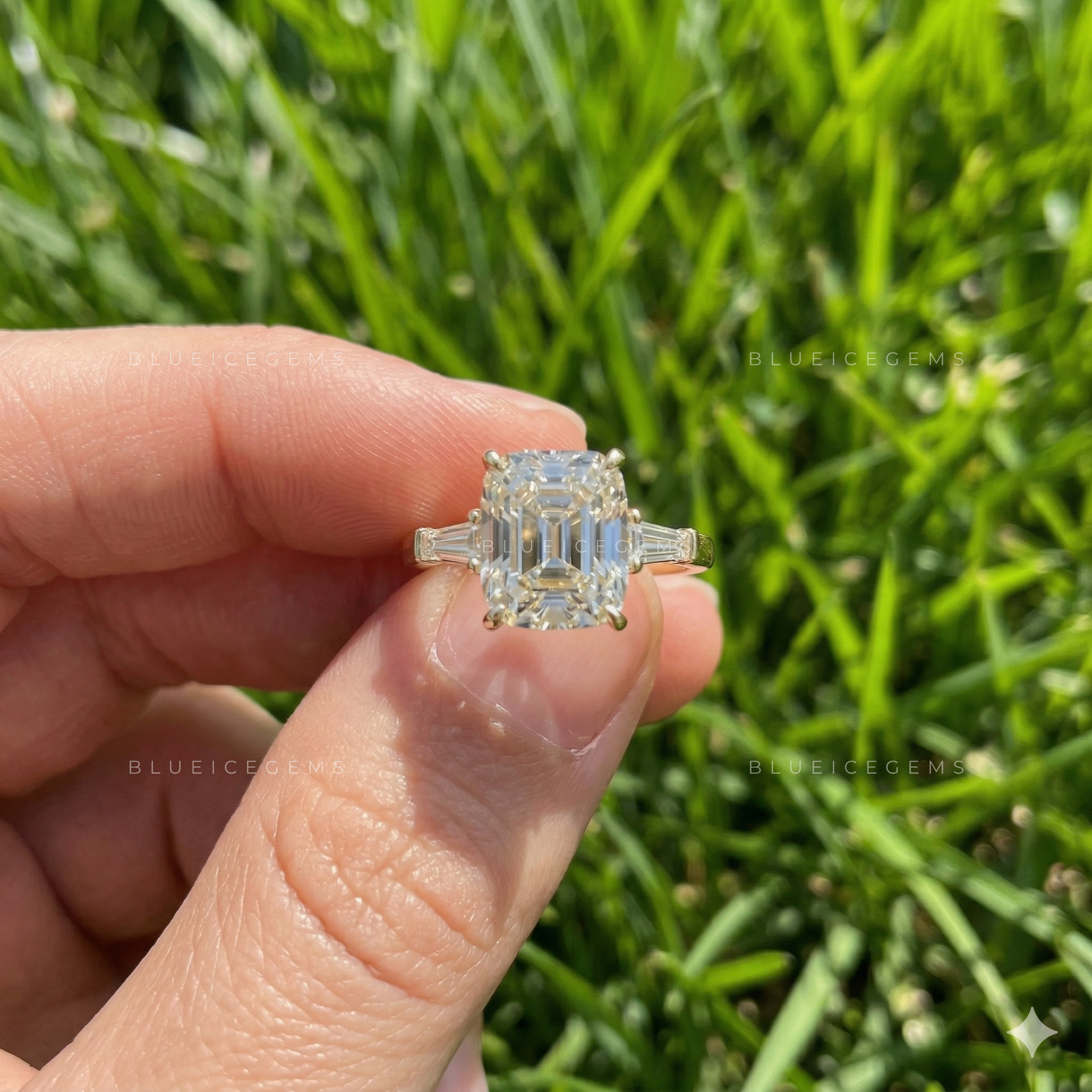 Vintage Grandeur Cushion Old Mine Cut Trilogy Ring