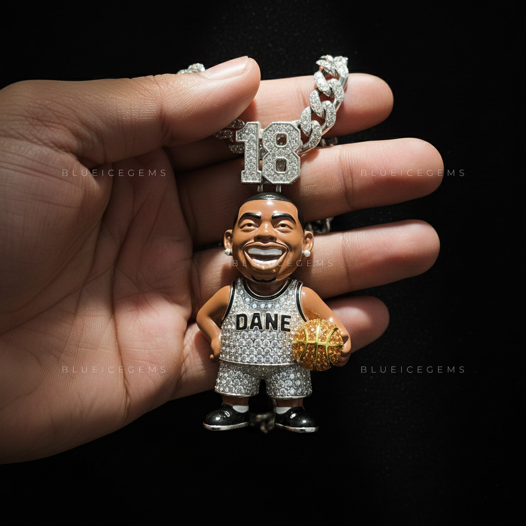The "DANE 18" Court-King: Amber Basketball & Diamond Jersey Sovereign