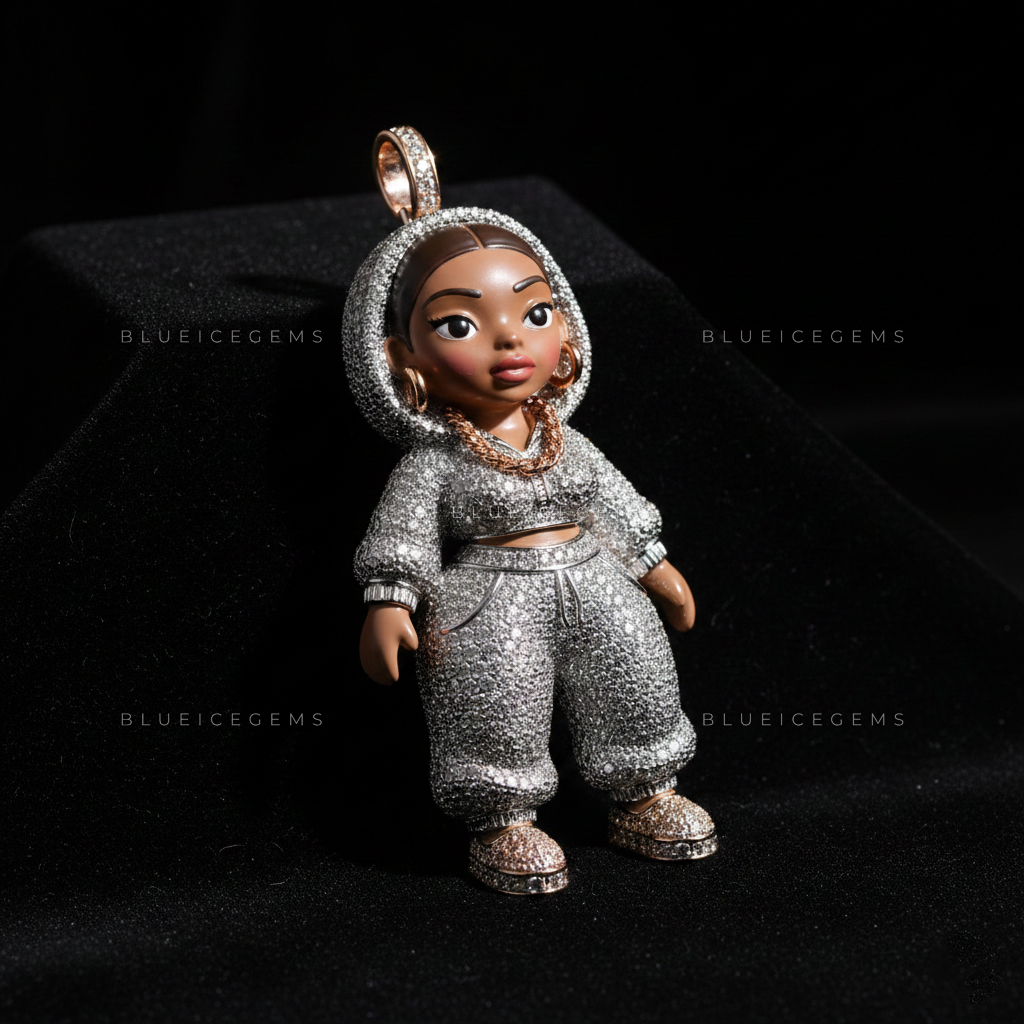The "Urban Heiress" Figurine: 3D Animated Sculpt & Diamond-Velvet Sovereign