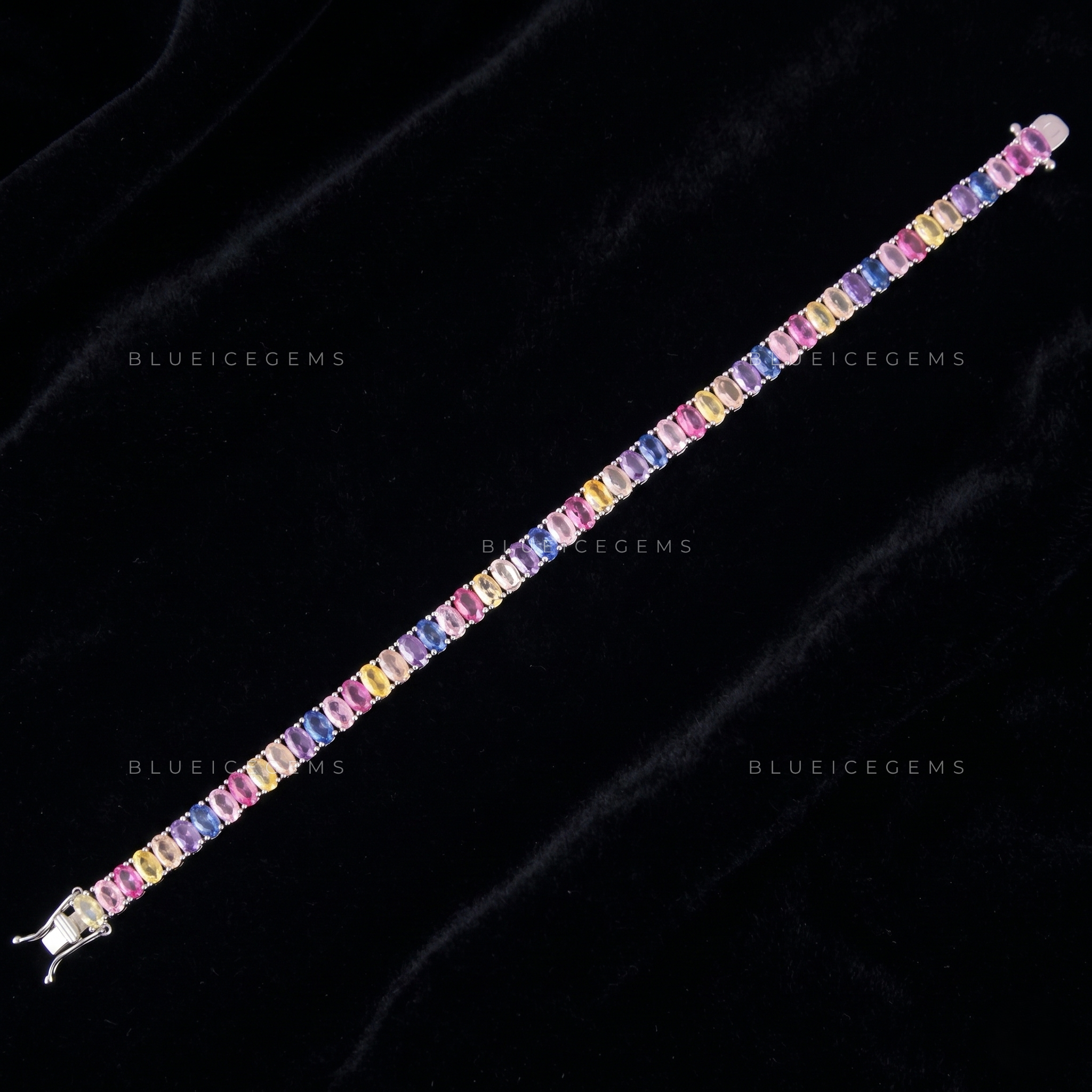 Vivid Spectrum Oval-Cut Prism Tennis Statement