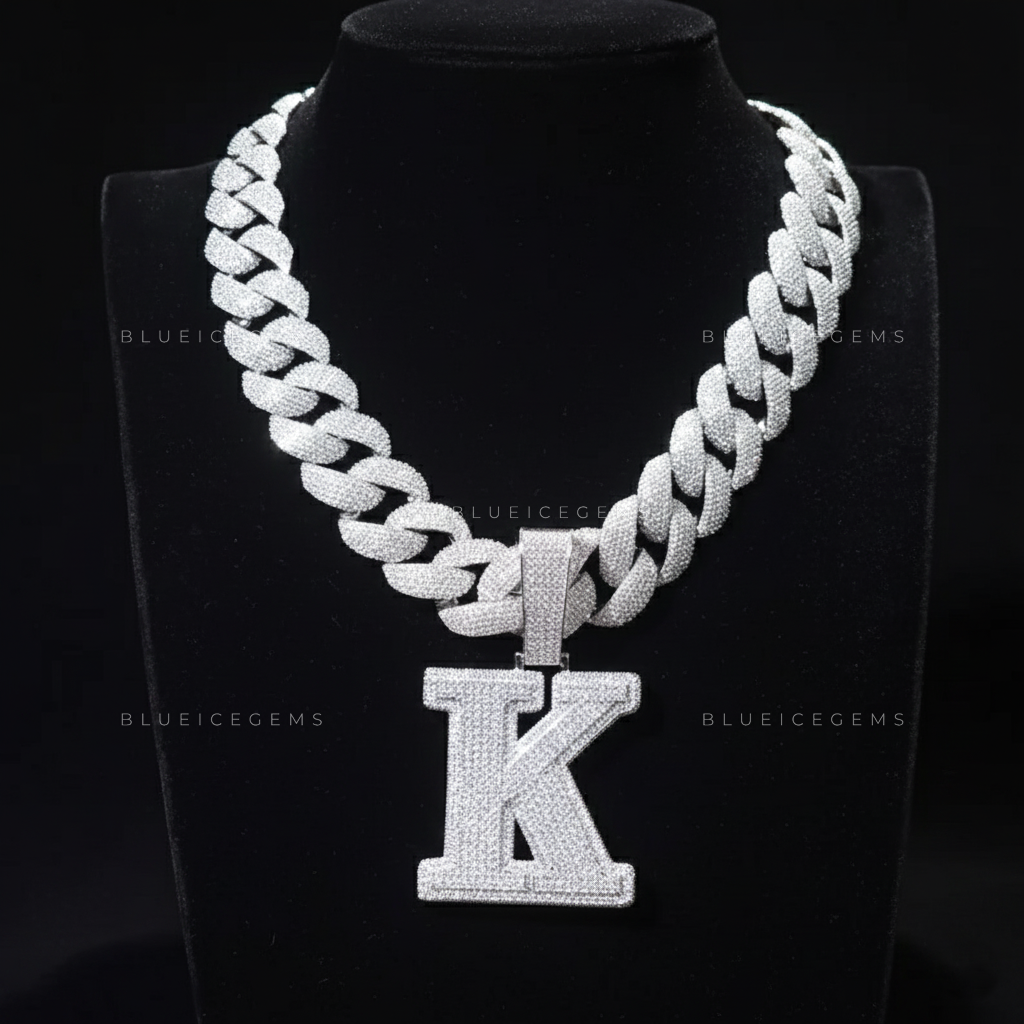 "J" Custom 3D Bubble Initial Pendant