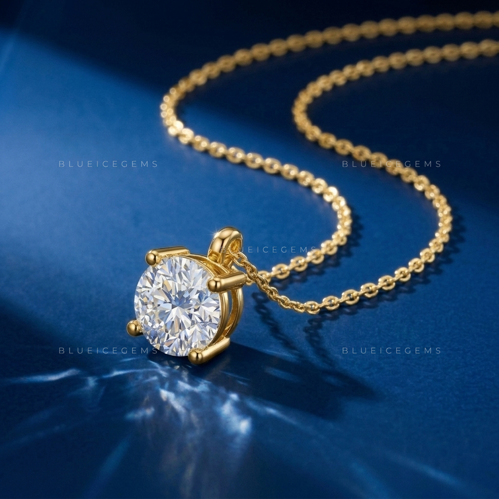 Round Solitaire Diamond Pendant