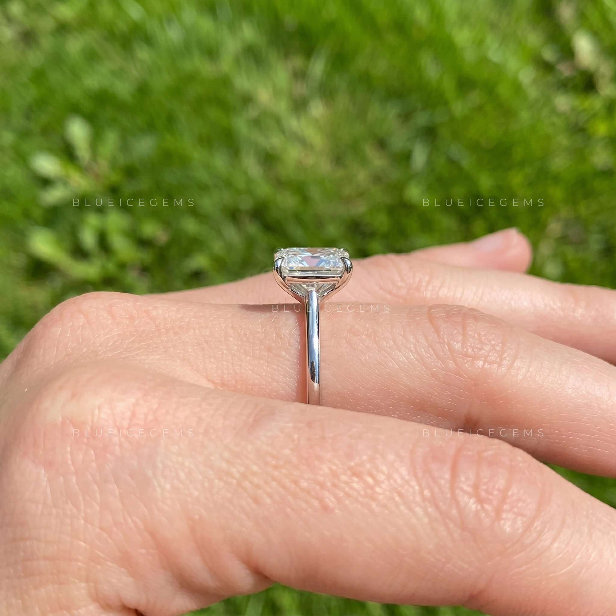 Captivating Brilliance Radiant Cut Solitaire Engagement Ring Classic Minimalist Anniversary Band