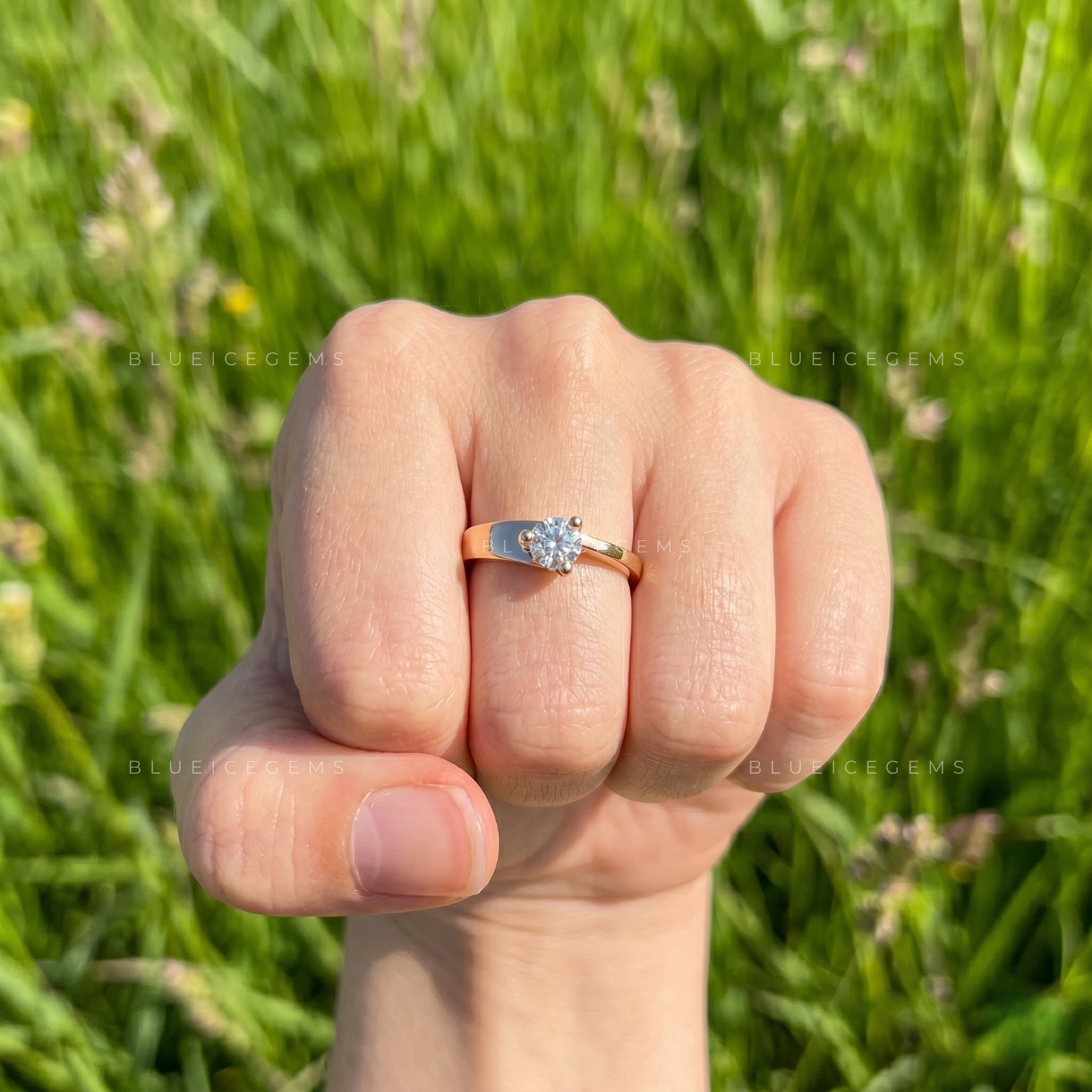 Infinite Promise Round Brilliant Cut Half Eternity Band