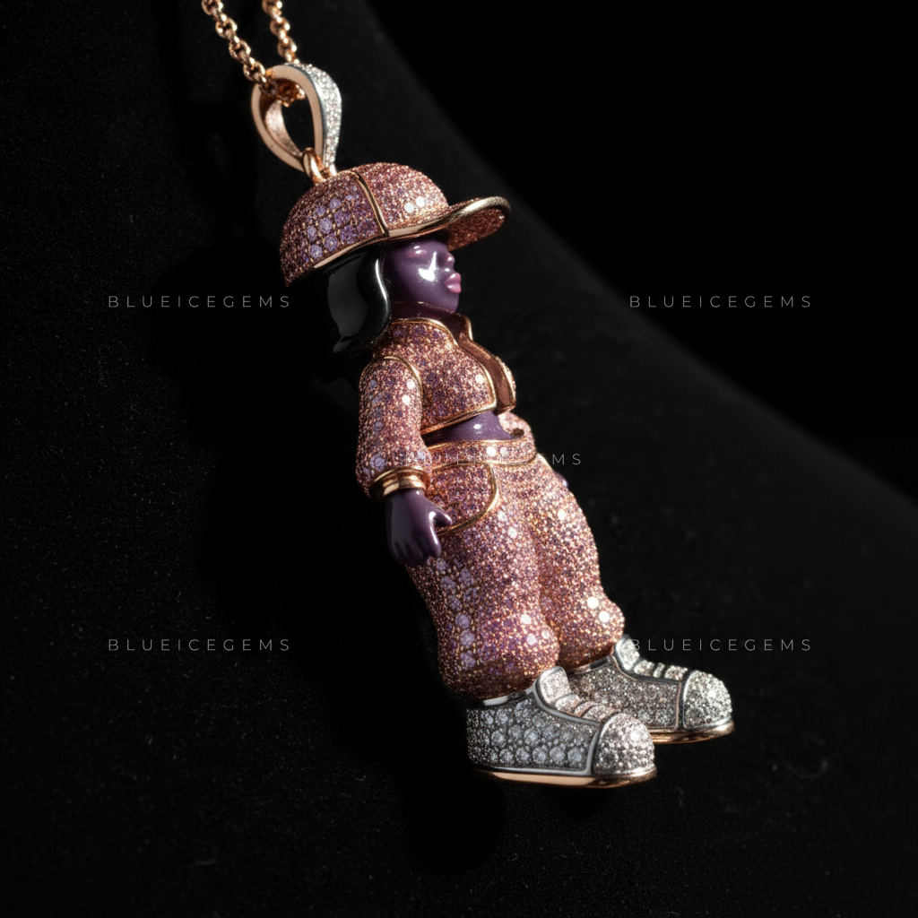 The "Plum Streetwear" Figurine: 3D Animated Sculpt & Pink Diamond Sovereign