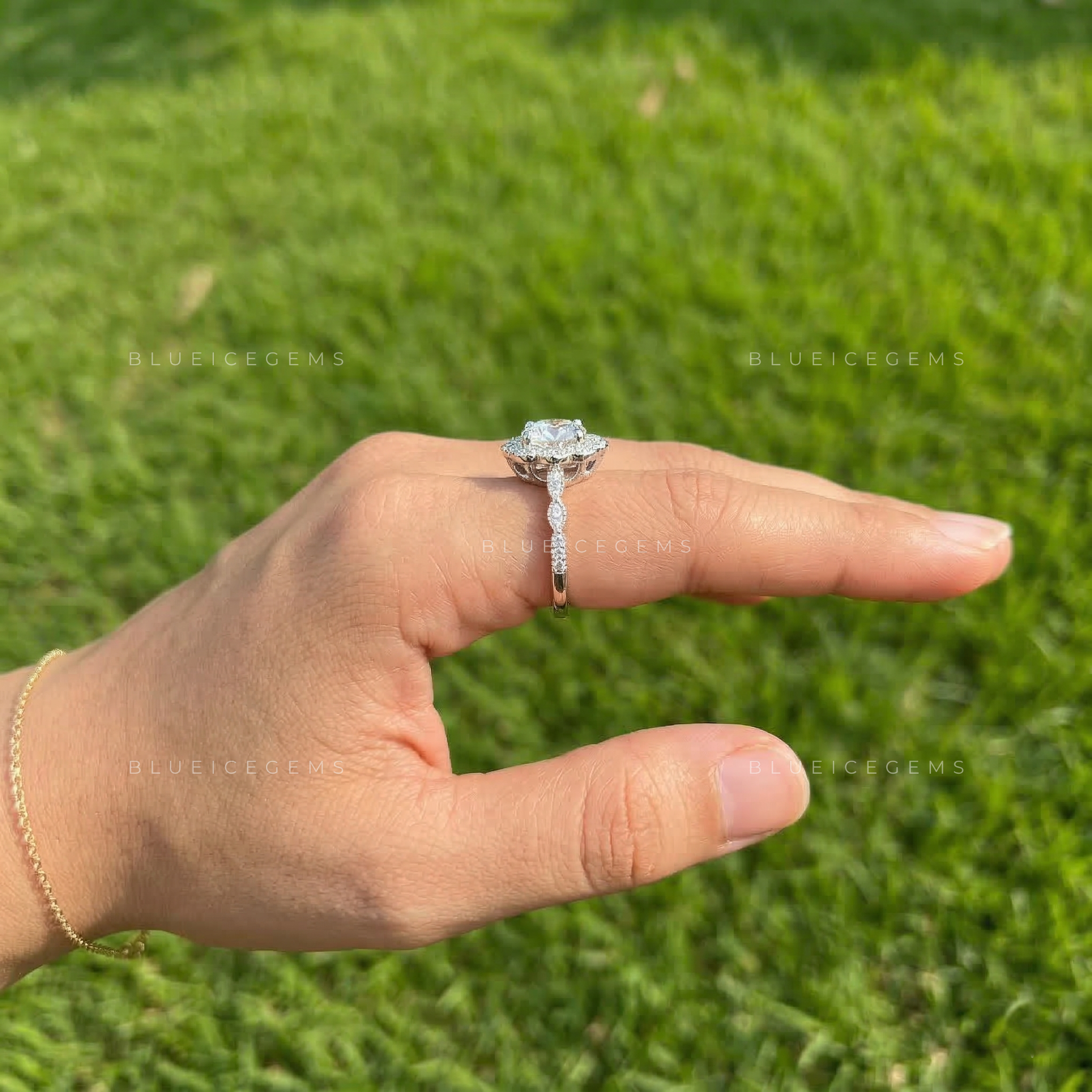 Eternal Radiance Round Brilliant Cut Hidden Halo Ring