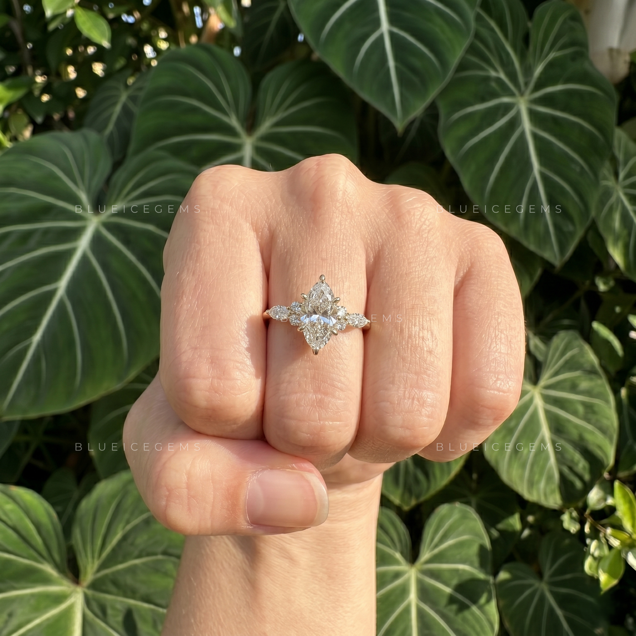 Regal Marquise Cut Six-Claw Prong Engagement Ring
