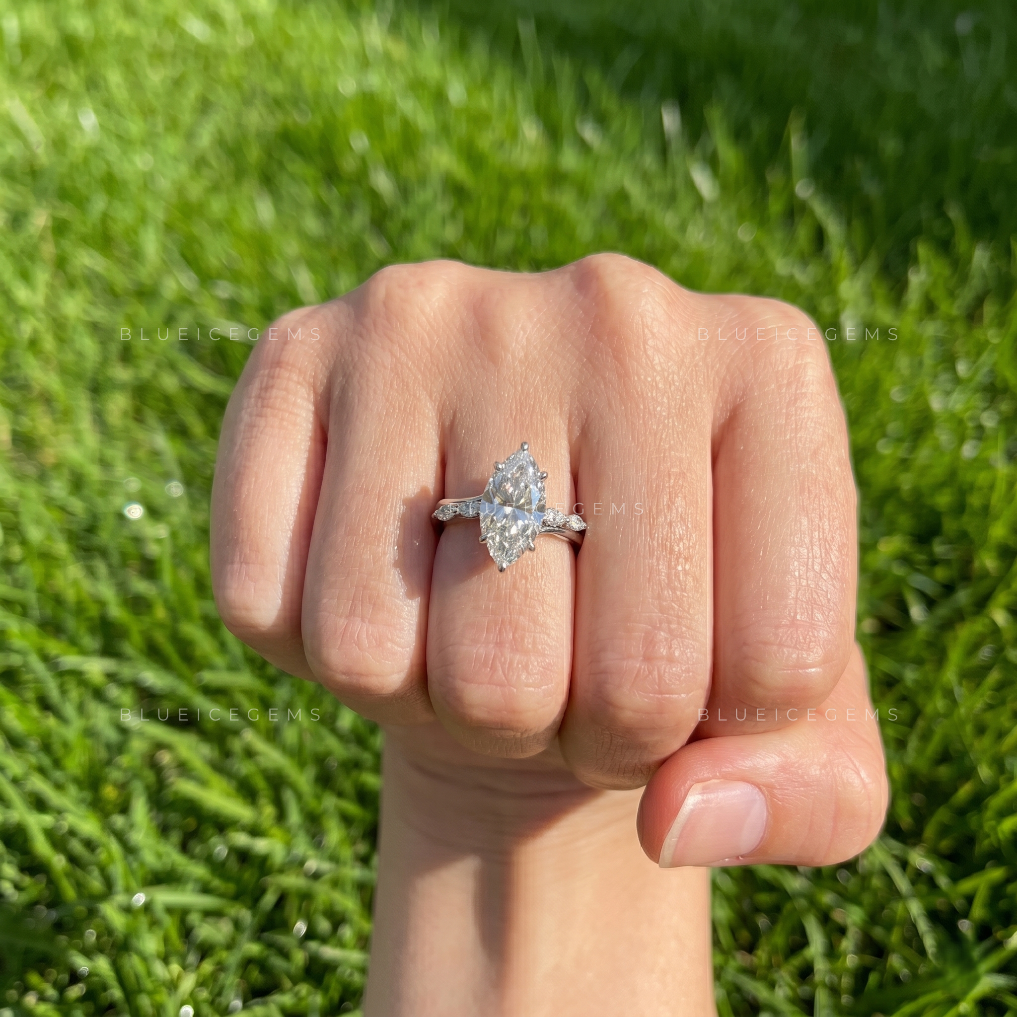 Ethereal Marquise Brilliant Cut Timeless Keepsake Wedding Ring