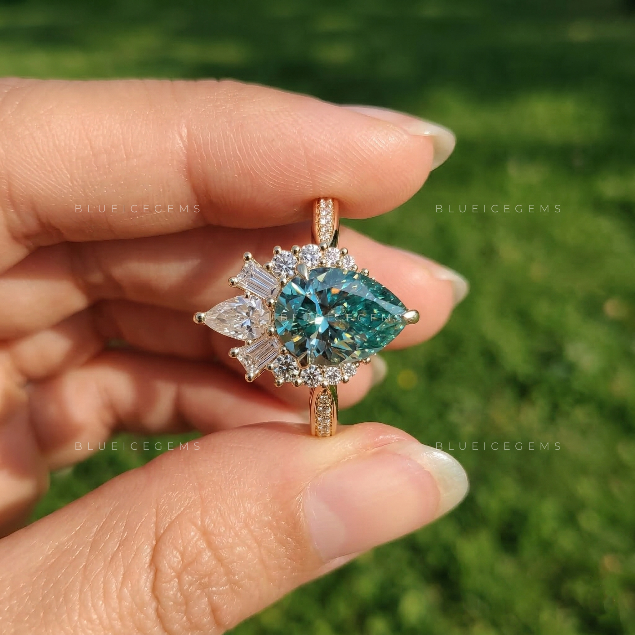 Vintage Pear Cut Engagement Ring
