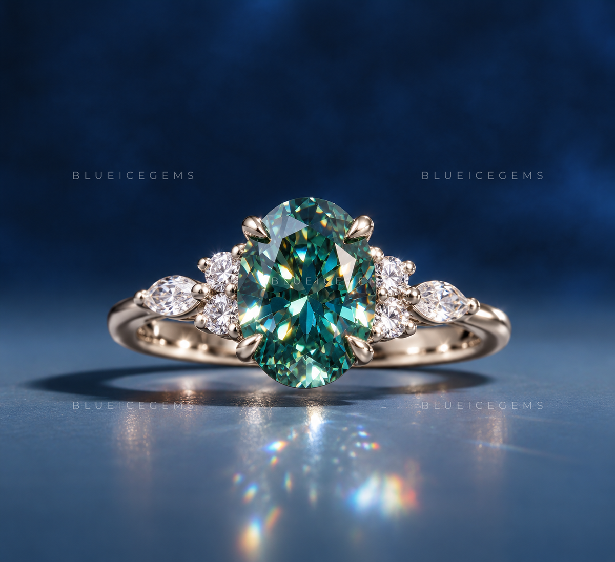 Vintage Oval Cut Engagement Ring