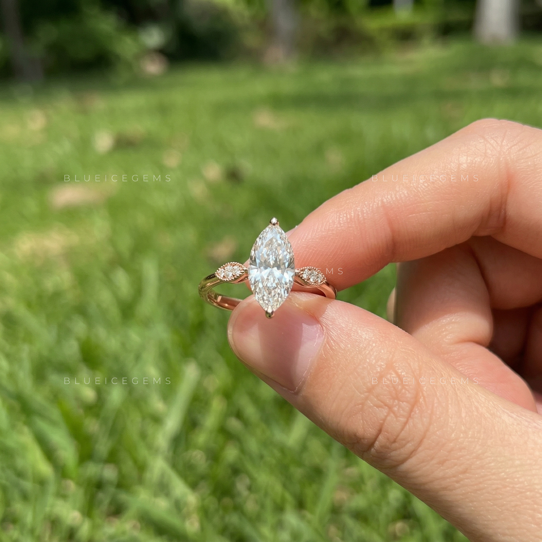 The "Vintage Dream" Marquise Cut Milgrain Masterpiece: Romantic & Iconic
