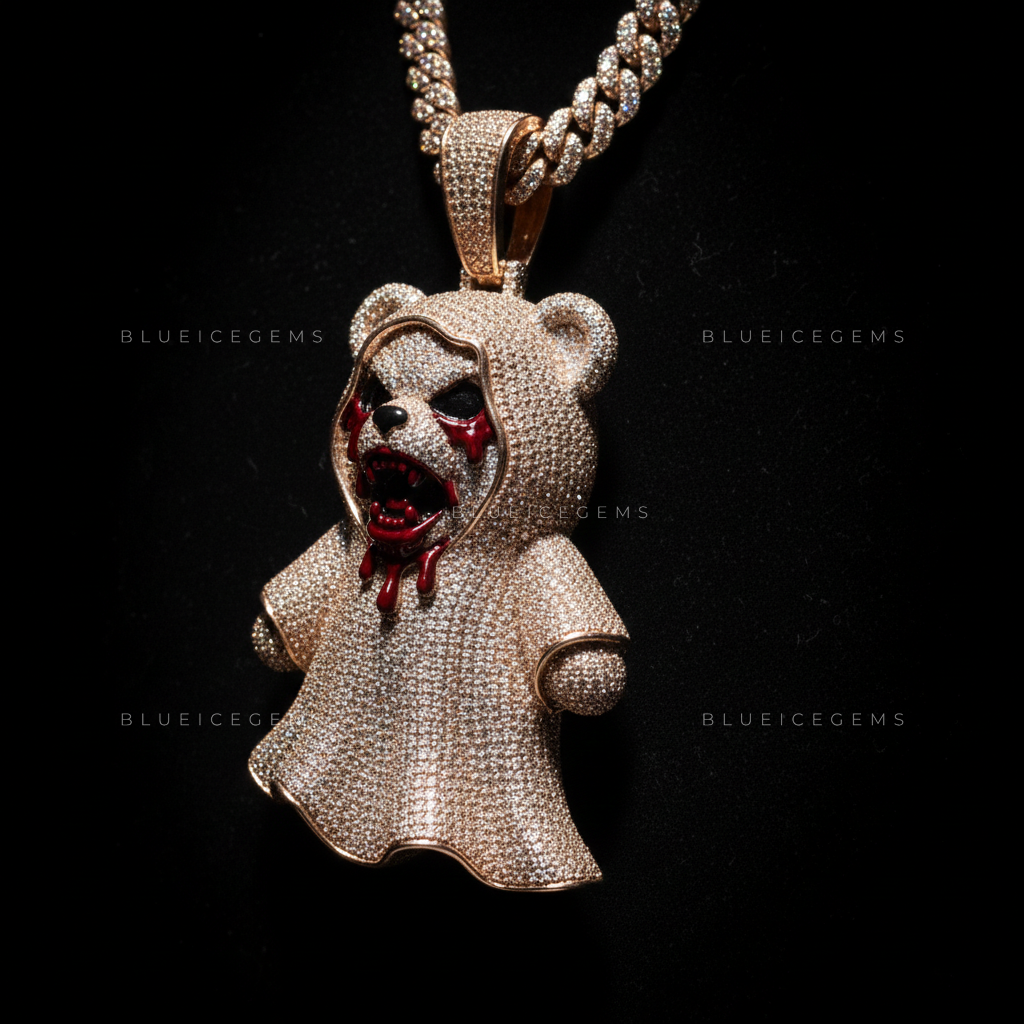 The "Ghoulish Grizzly" Sovereign: Full-Frost Teddy Phantom & Crimson Gore Enamel