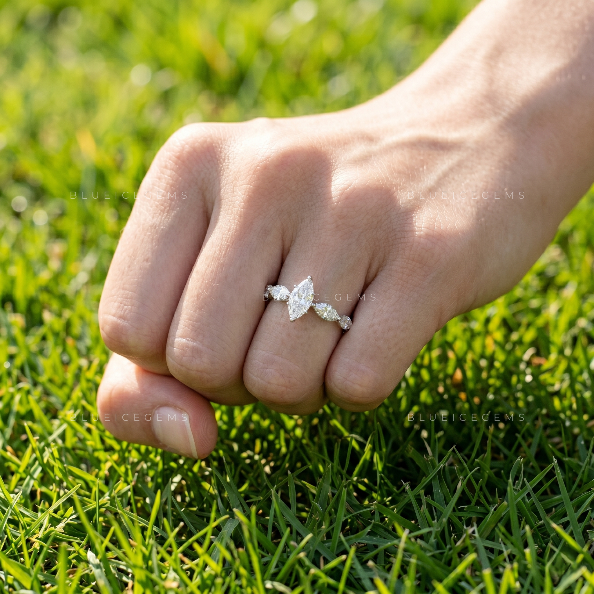 The "Marquise Symphony" Five-Stone Heirloom: E-F Color Radiance