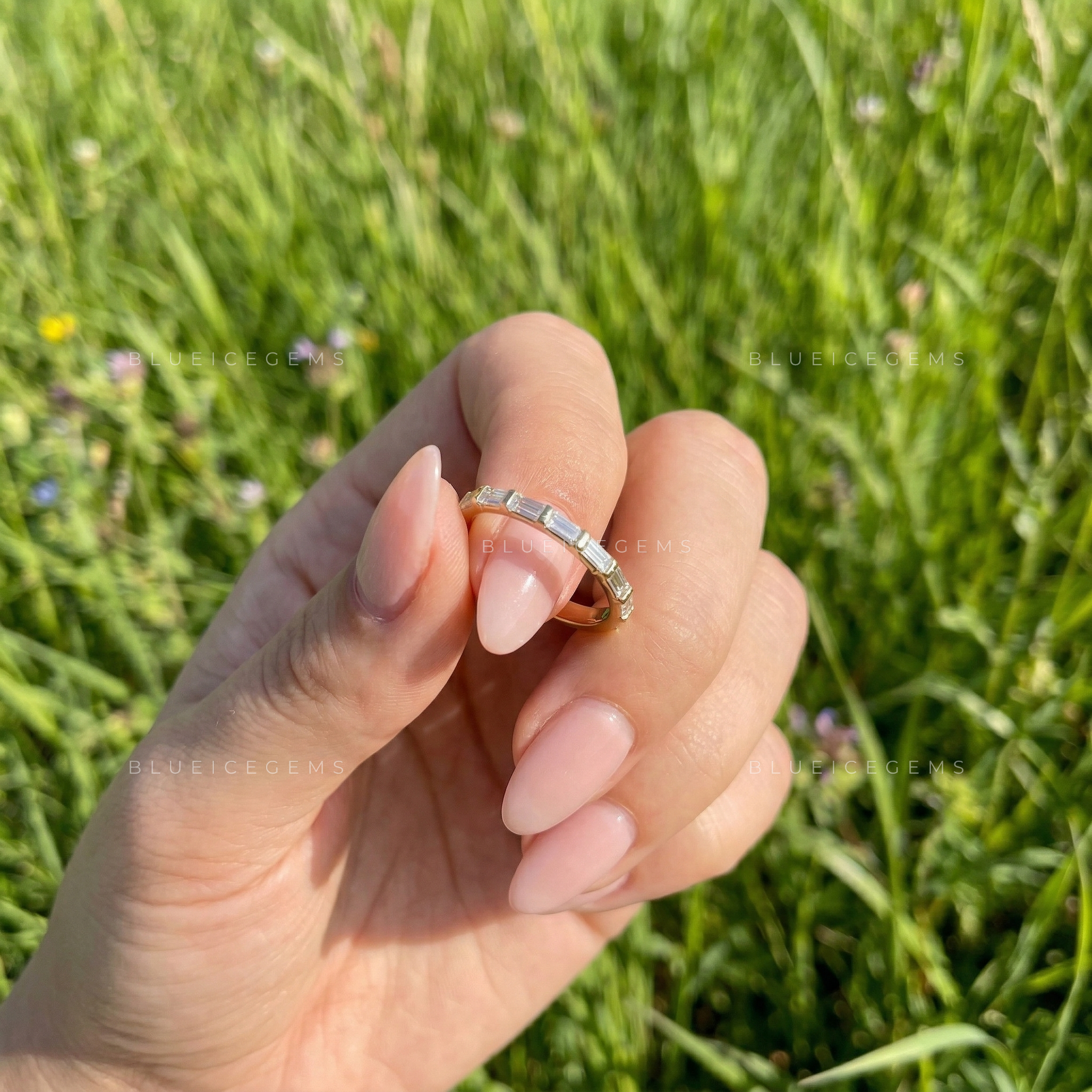 Minimalist Brilliance Baguette Cut Diamond Eternity Band