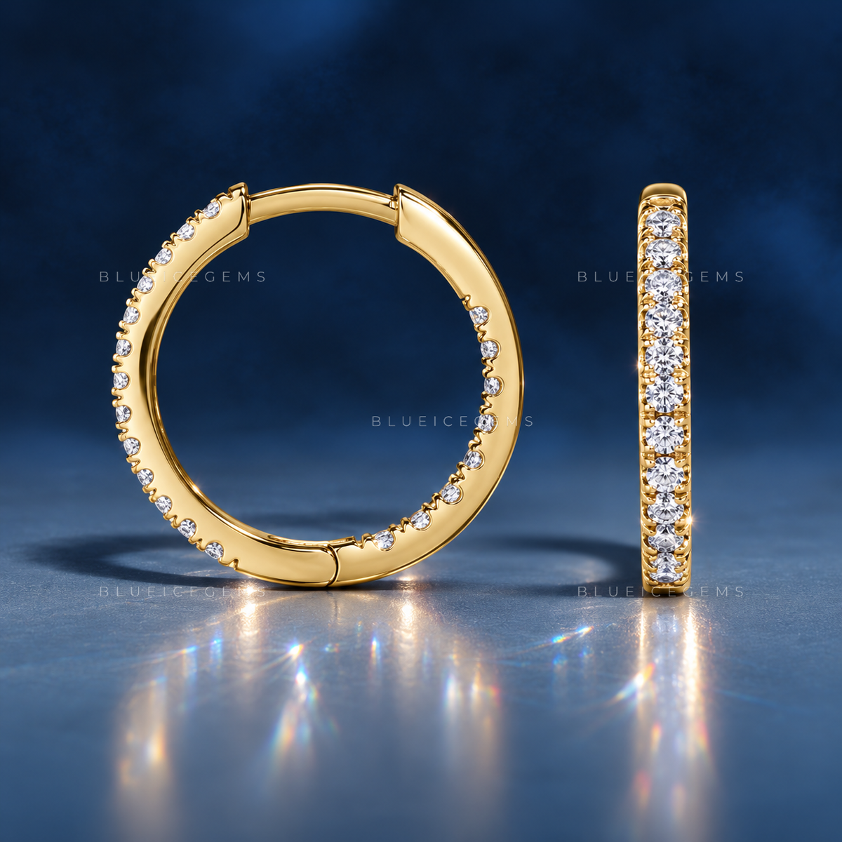 Petite Round Pavé Hoop Earrings