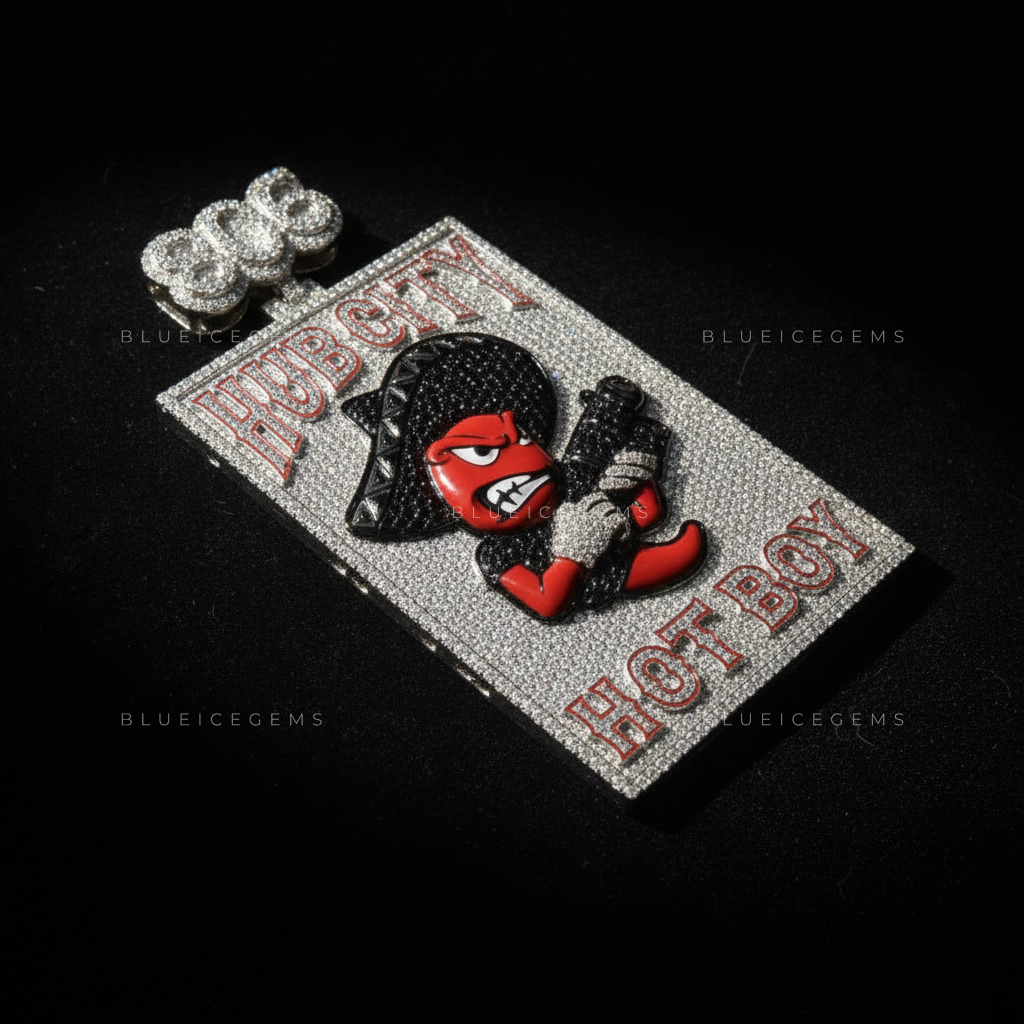 The "HUB CITY" 806 Sovereign: Character-Infused Multi-Tone Tablet Pendant