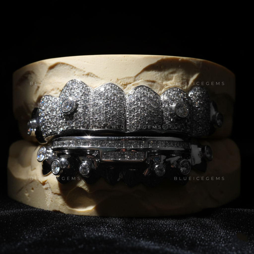 Eclipse Diamond Orbital & Bridge Full-Set Grillz