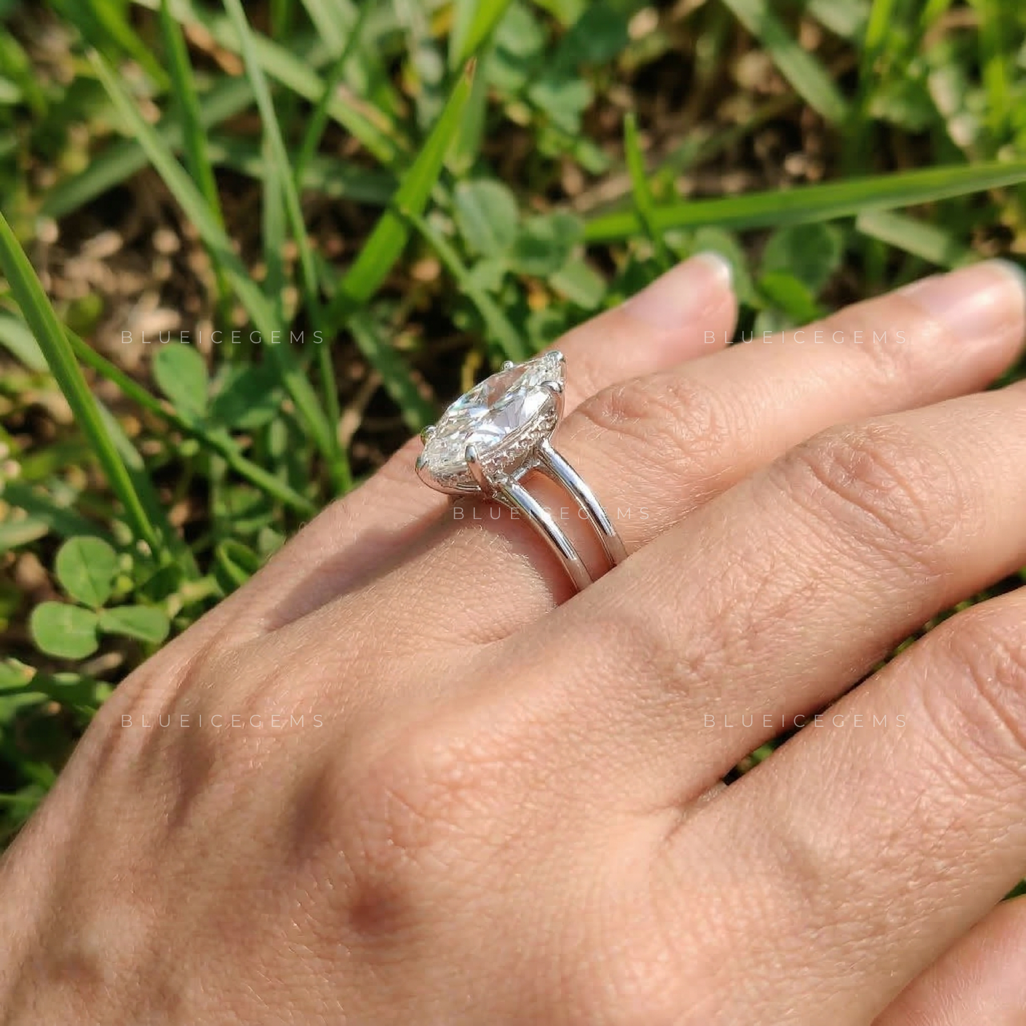 Celestial Radiance Marquise Cut Solitaire Ring