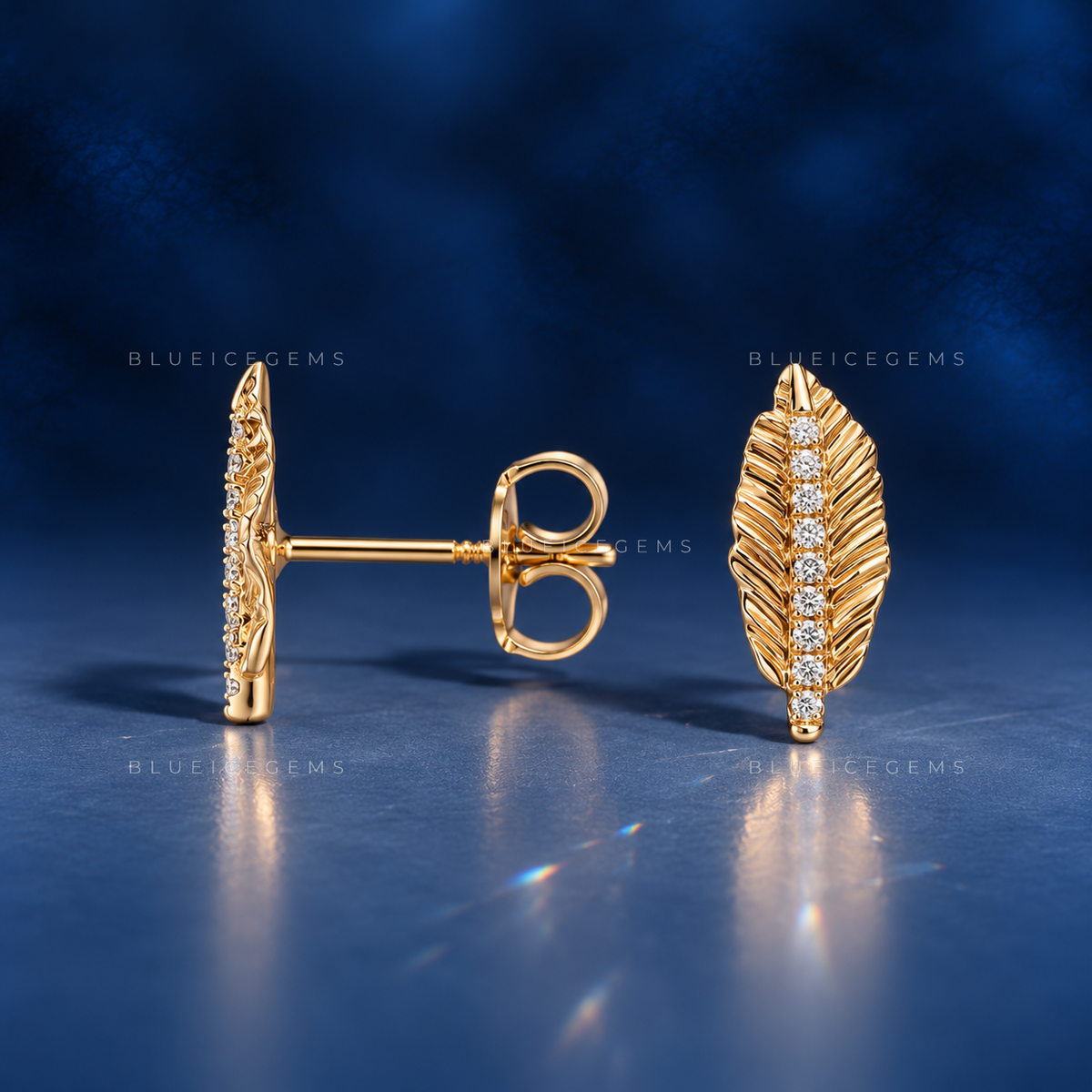 Banana Leaf Stud Earrings