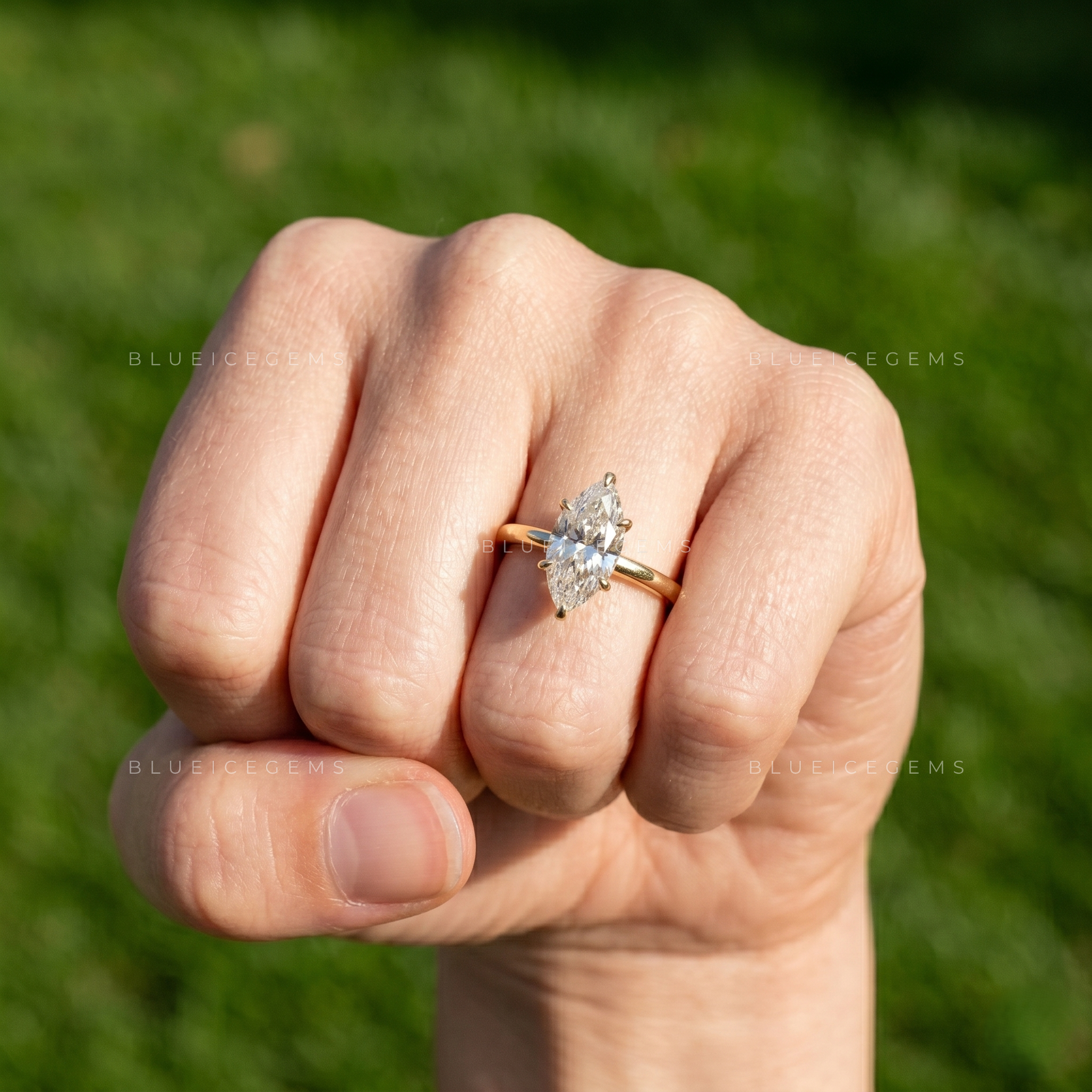 Regal Marquise Brilliant Cut Solitaire Heirloom Engagement Ring